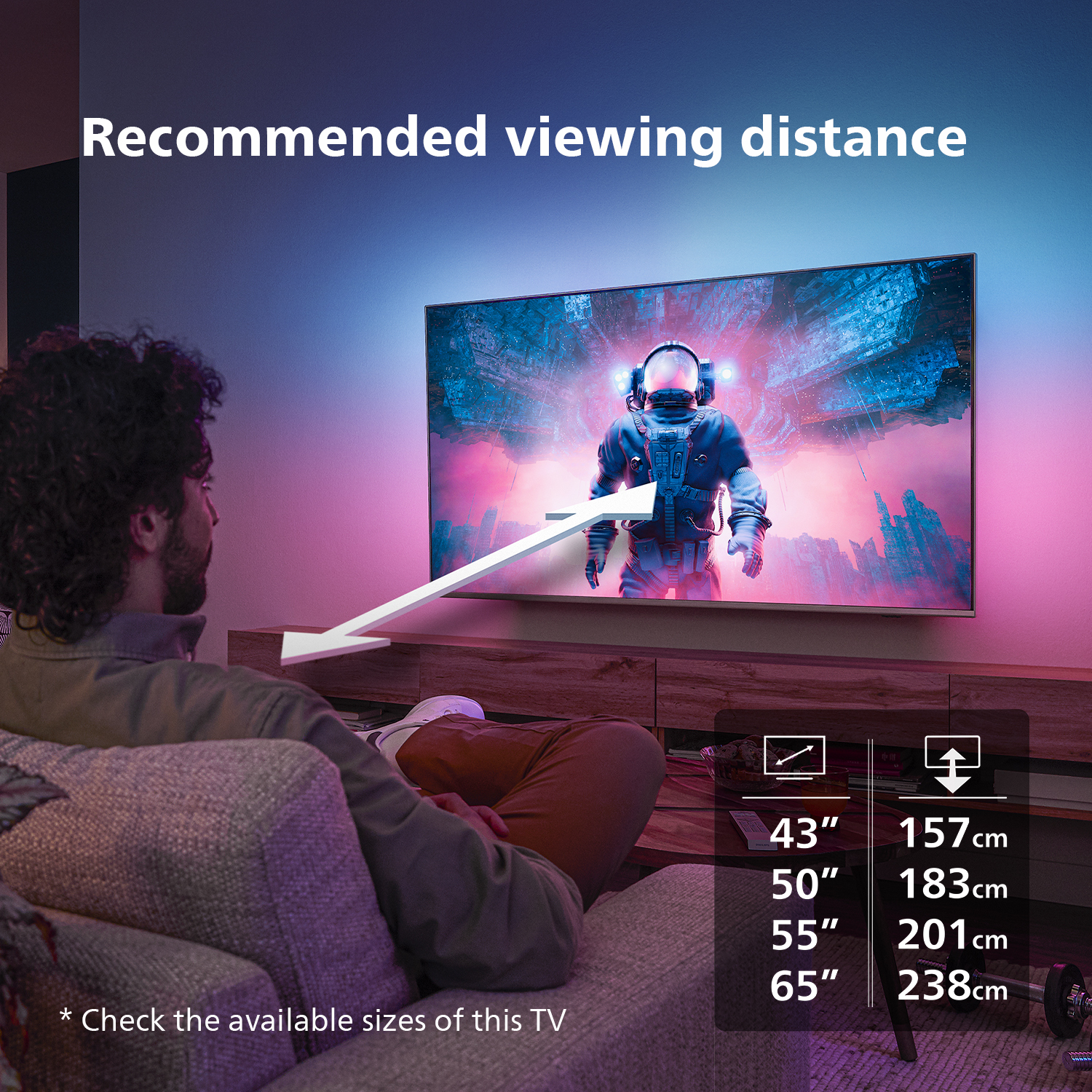 Philips The One 65PUS8909/12, 165,1 cm (65"), 3840 x 2160 Pixel, LED, Smart-TV, WLAN, Grau