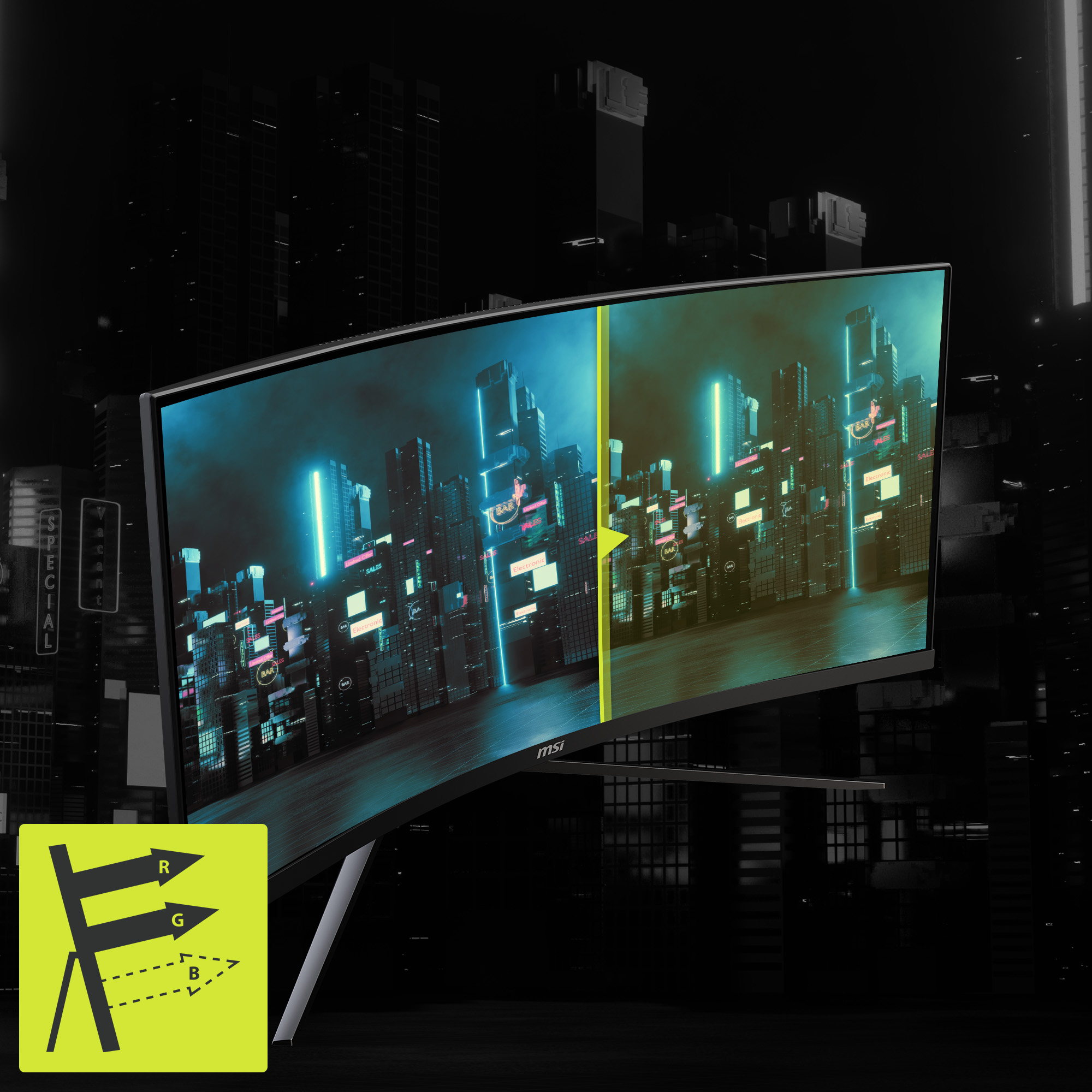 MSI MAG 345CQRDE curved, 34" UWQHD LED, 180Hz, 4ms, HDR, 1000R