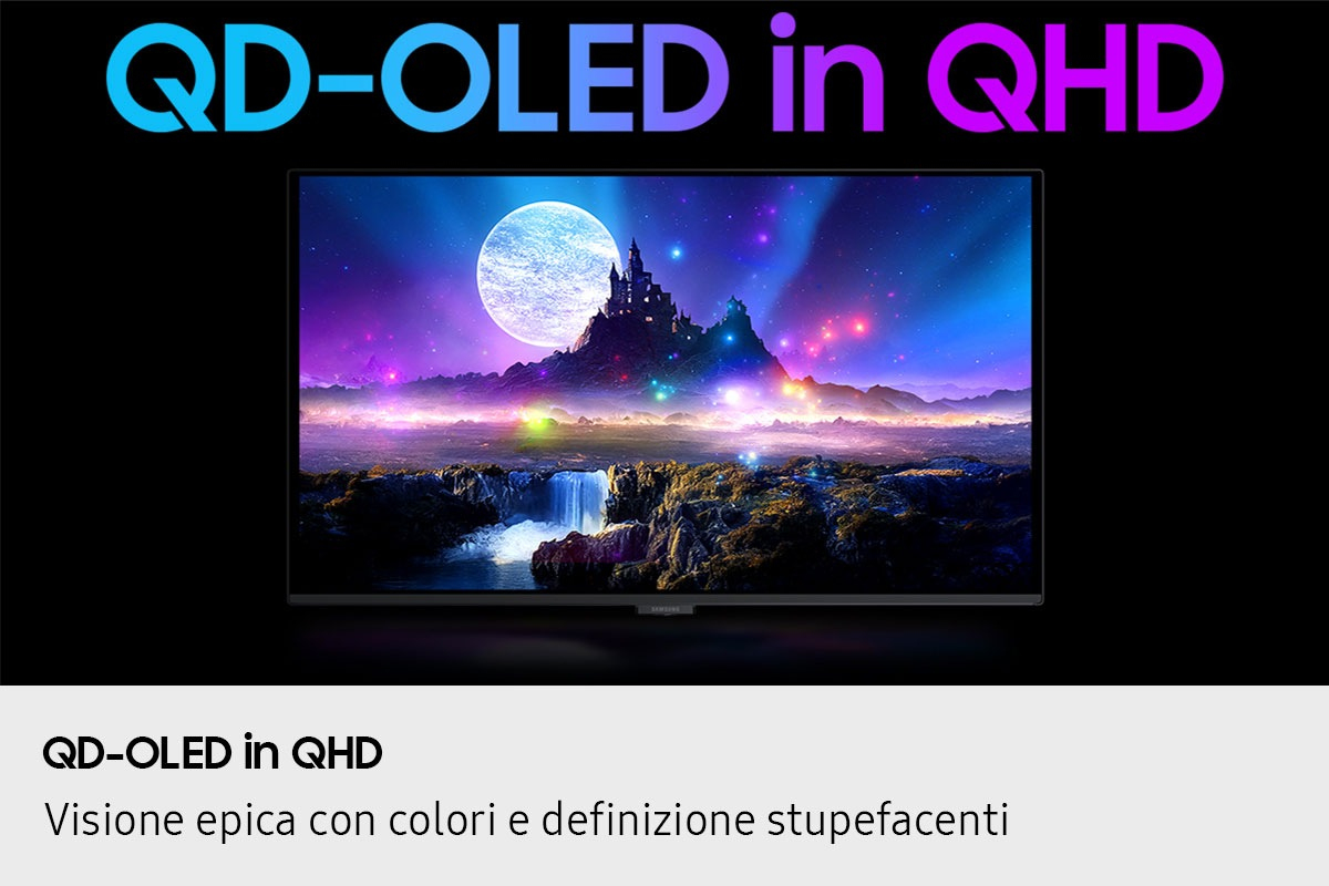 Samsung S27FG506SU, 68,6 cm (27"), 2560 x 1440 Pixel, Quad HD, OLED, 0,03 ms, Schwarz