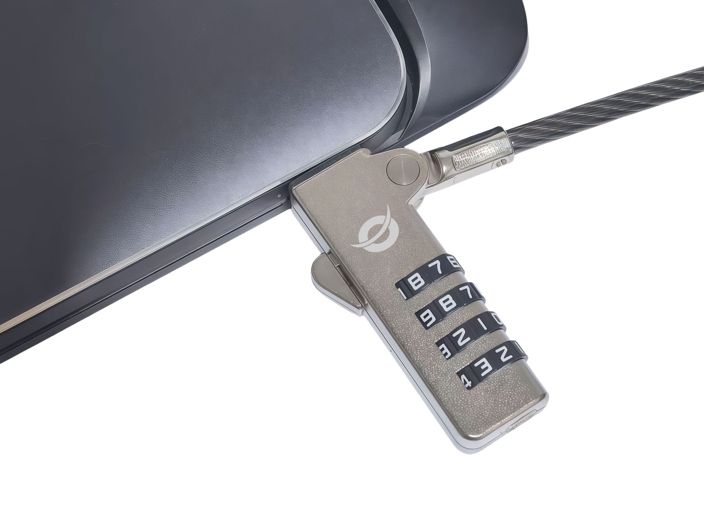 Conceptronic CUSTODIO01BW Laptop-Kombinationsschloss, Wedge-Slot, 1,8 m, 1,8 m, Keil, Zahlenschloss,