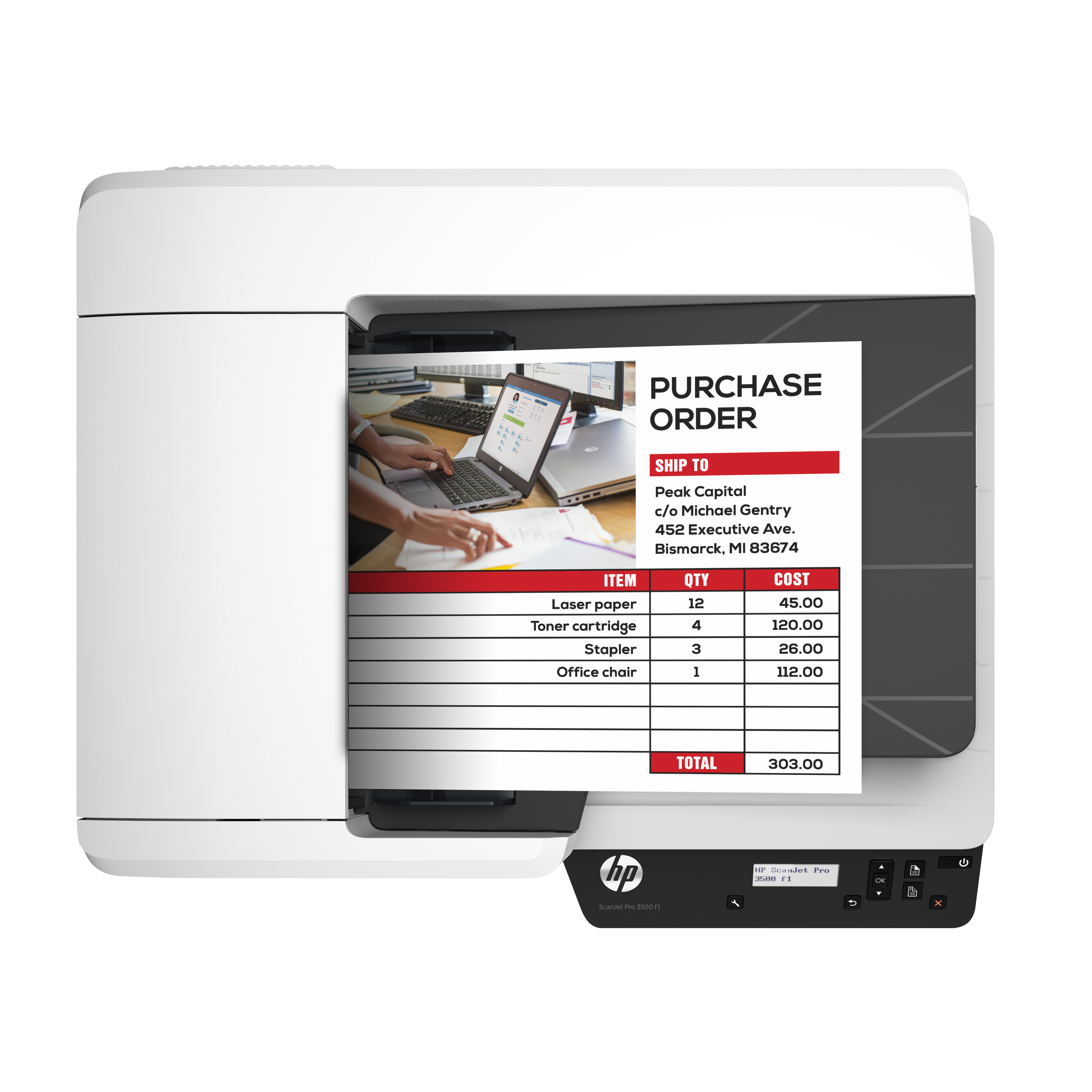 HP Scanjet Pro 3500 f1 - Dokumentenscanner - CMOS / CIS - Duplex - A4/Letter - 1200 dpi x 1200 dpi -