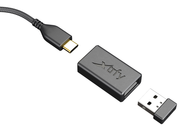 Cherry Xtrfy MZ1 - Maus - ergonomisch - optisch - kabellos - 2.4 GHz - kabelloser Empfänger (USB)