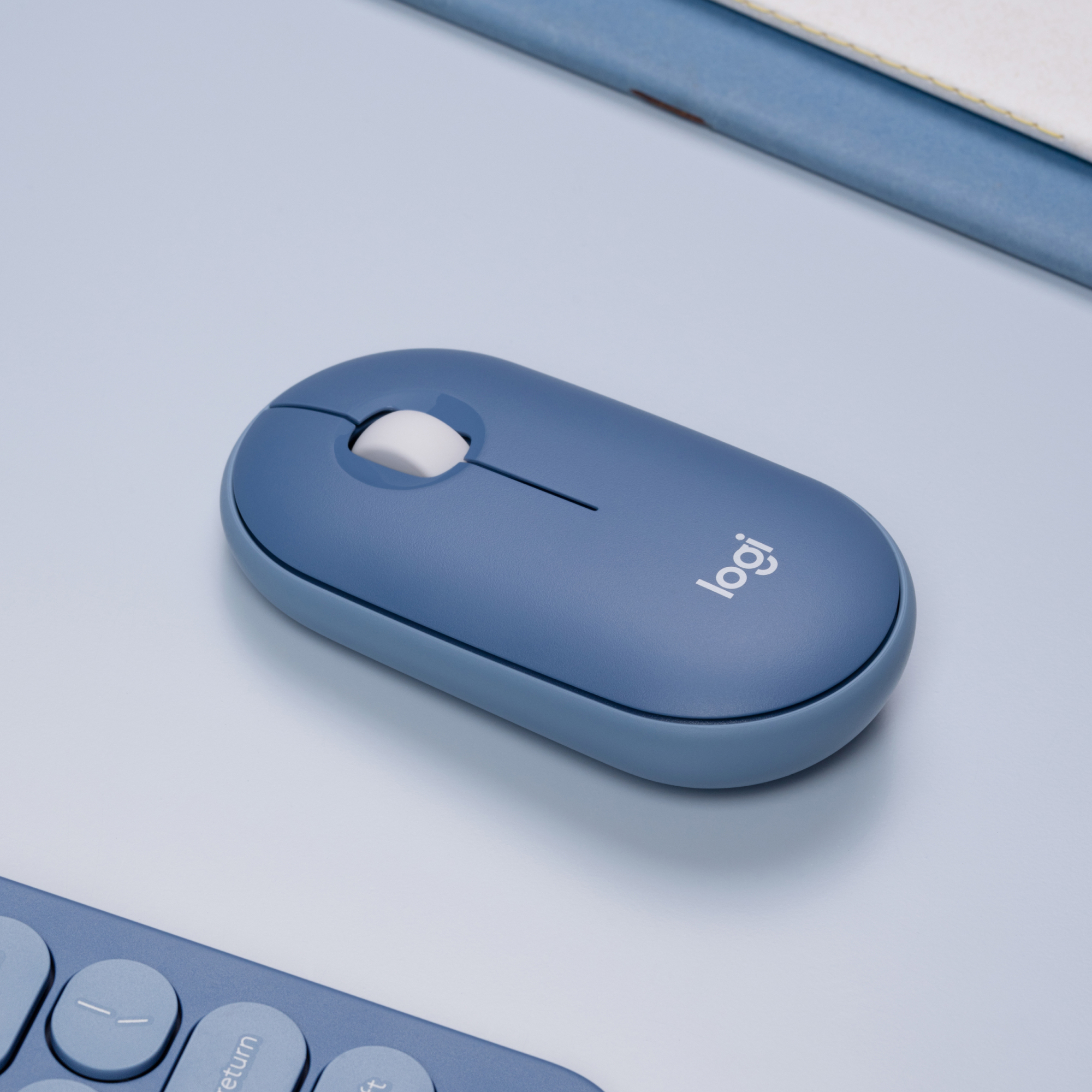 Logitech Pebble M350 - Maus - optisch - 3 Tasten - kabellos - 2.4 GHz, Bluetooth - kabelloser Empfän