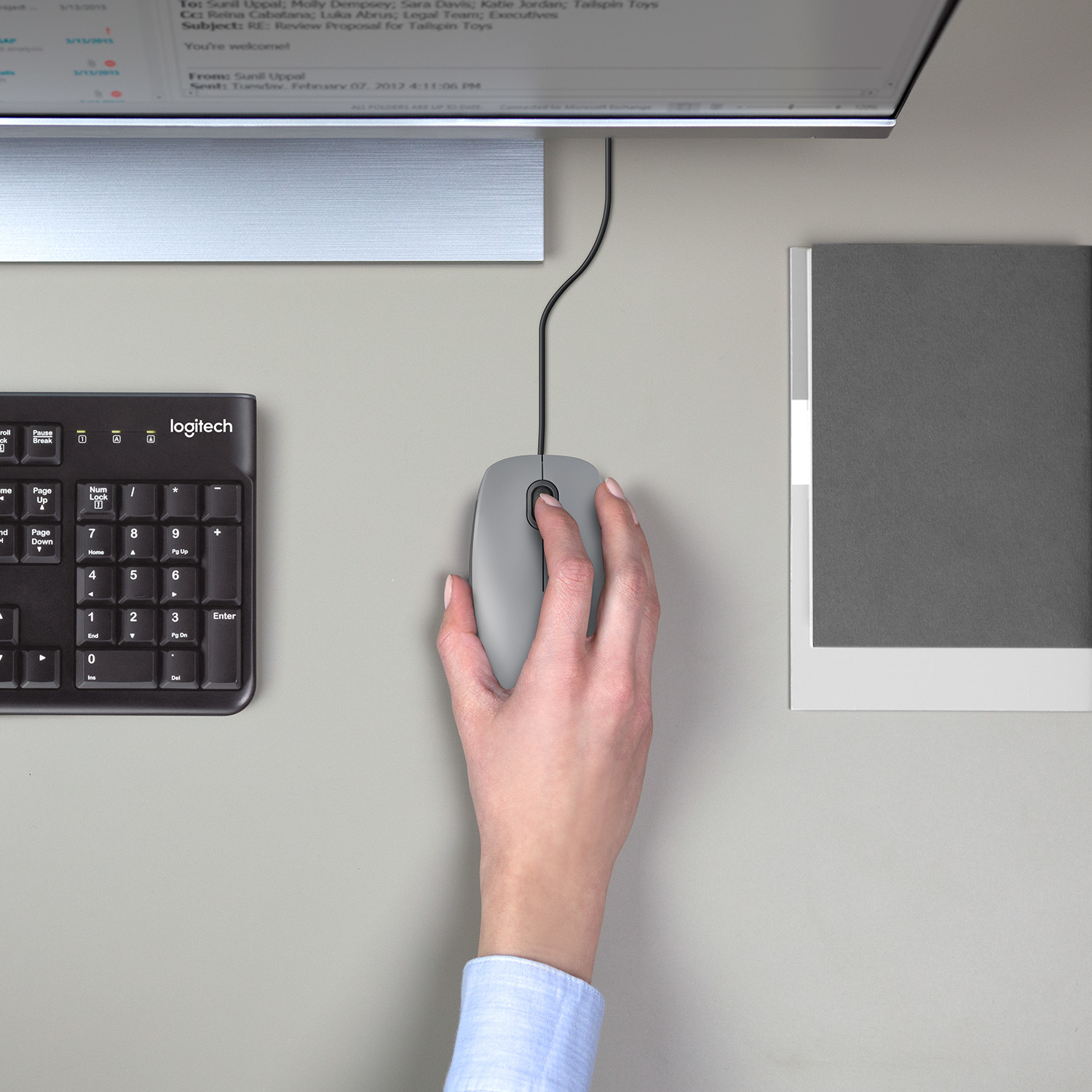 Logitech M110 Silent - Maus - rechts- und linkshändig