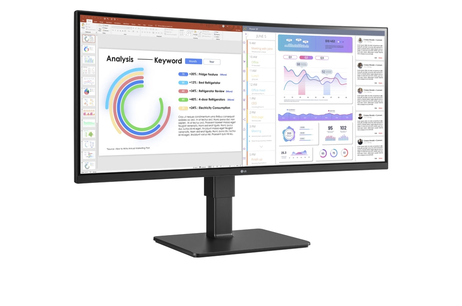 LG UltraWide 34BQ77QB-B - LED-Monitor - gebogen - 86.72 cm (34")