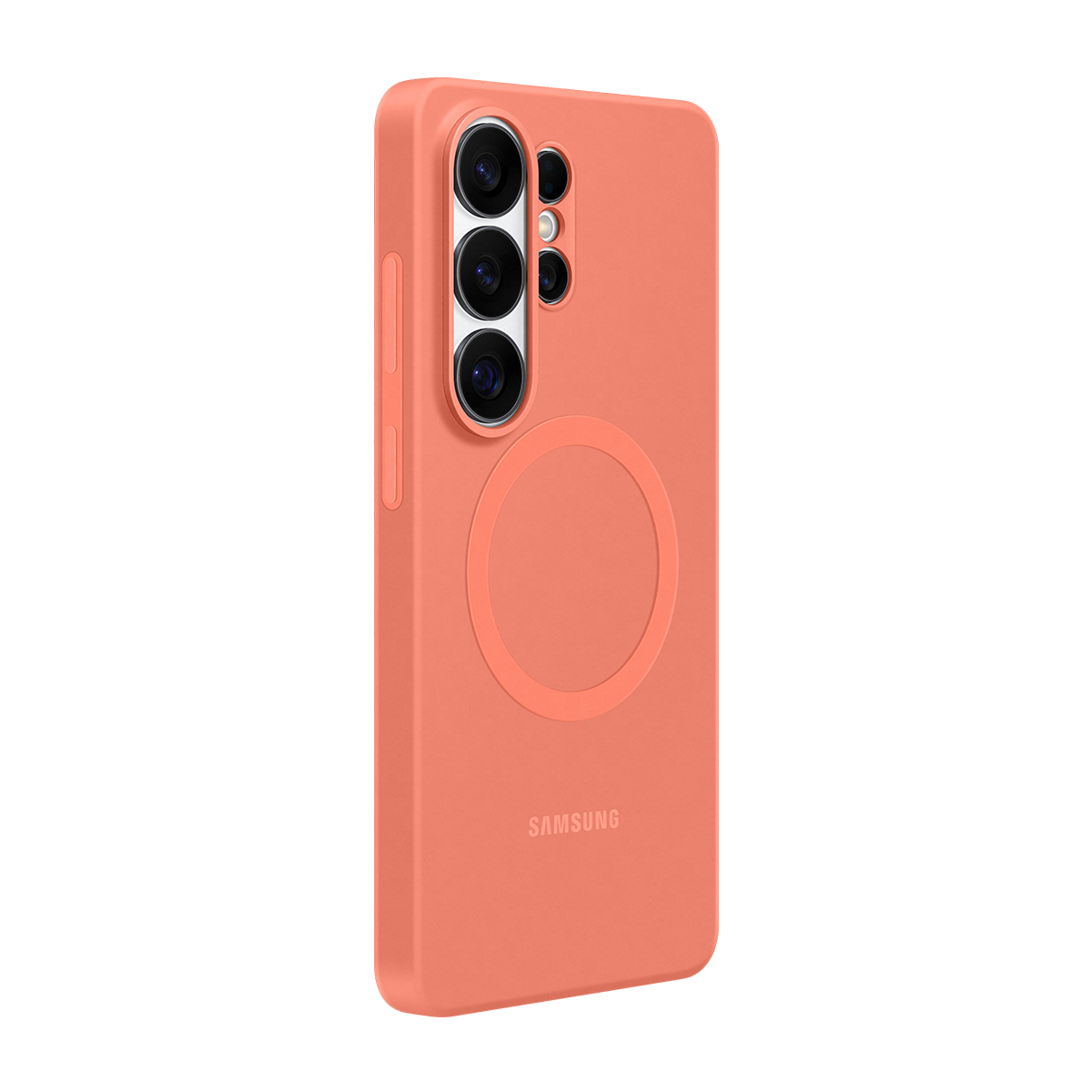 Samsung Silicone Magnet Cover for Galaxy S26 Ultra coral red