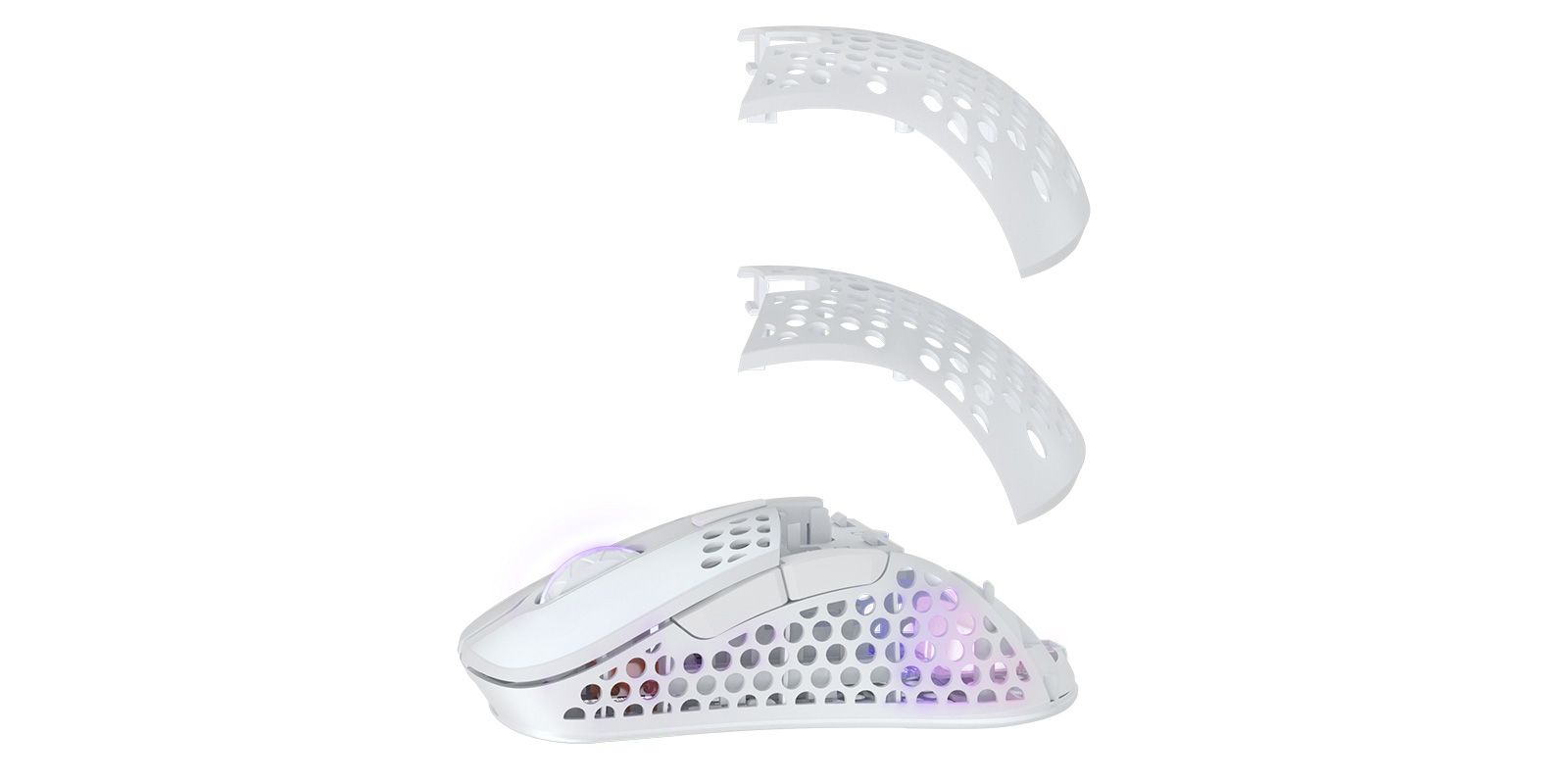 Cherry Xtrfy M4 RGB - Maus - optisch - kabellos - 2.4 GHz - kabelloser Empfänger (USB)