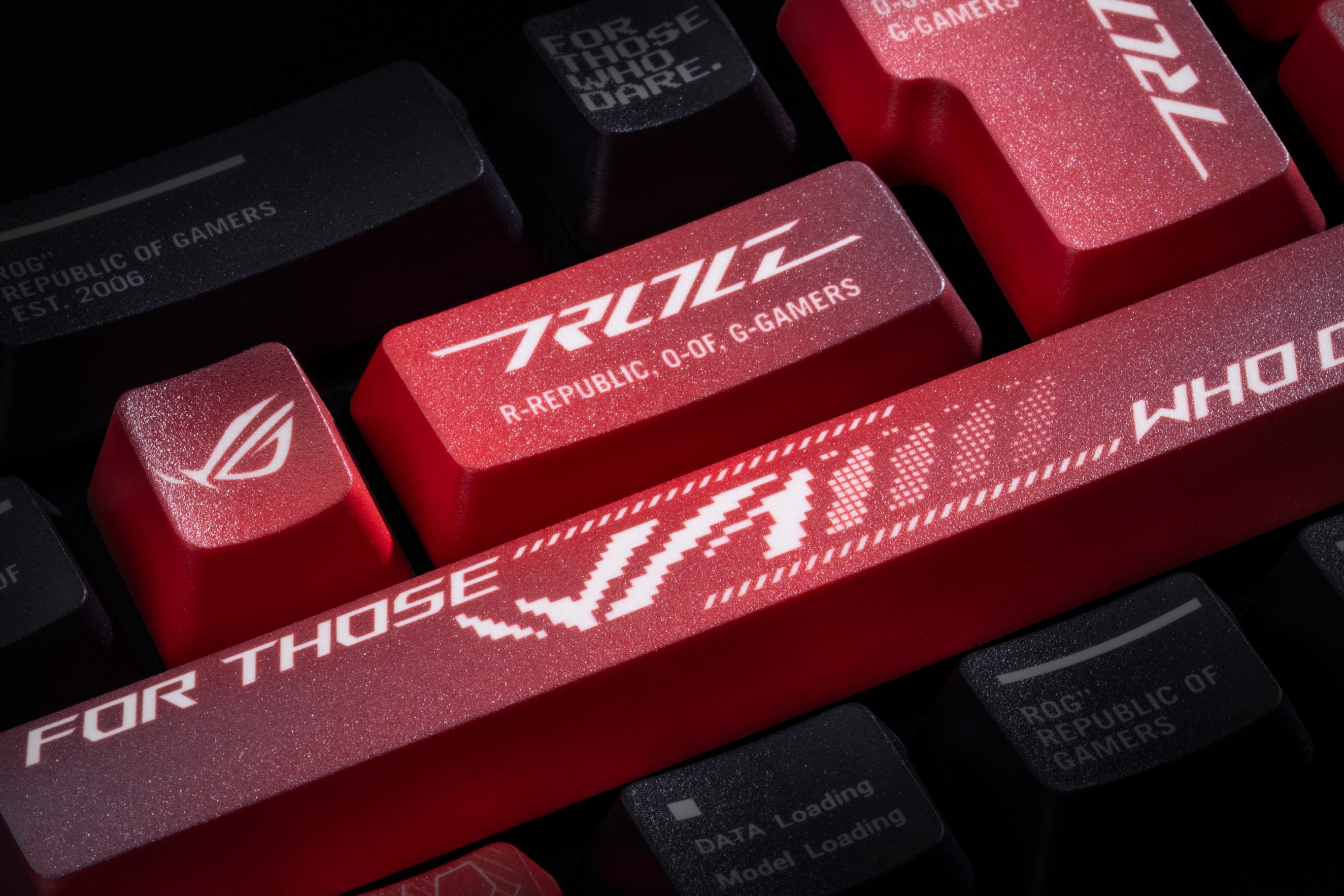 ASUS ROG DYE-SUB Keycap, Tastaturkappe, Thermoplastisches Polyester (PBT), 30 g, Mehrfarbig