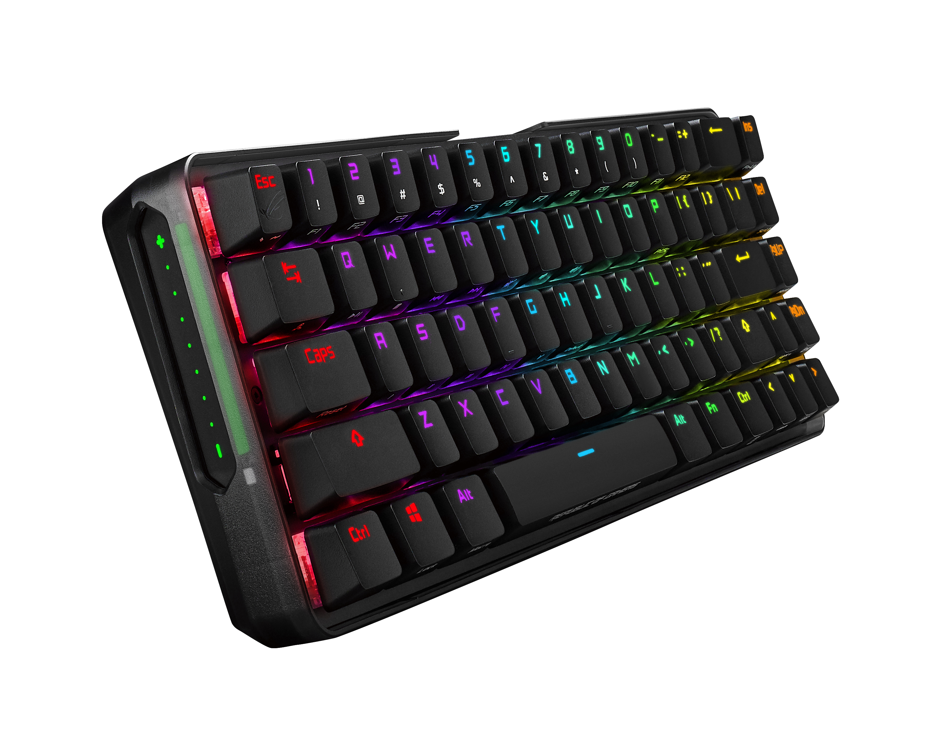 ASUS ROG Falchion, Verkabelt & Kabellos, RF kabellos + USB, Mechanischer Switch, AZERTY, RGB-LED, Sc