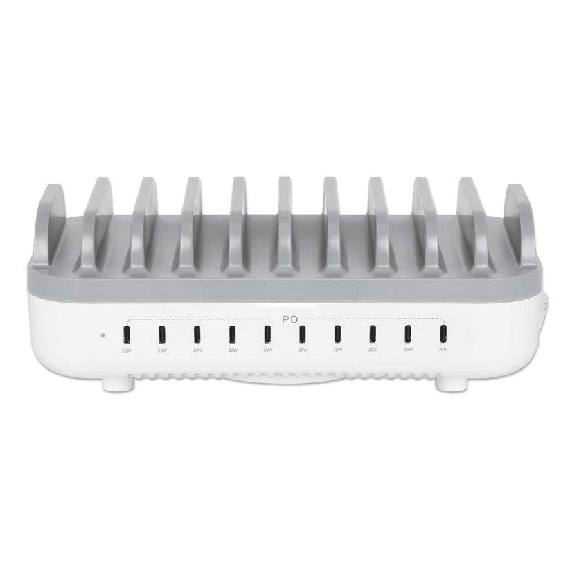 Manhattan 10-Port USB-Power Delivery-Ladestation 200W