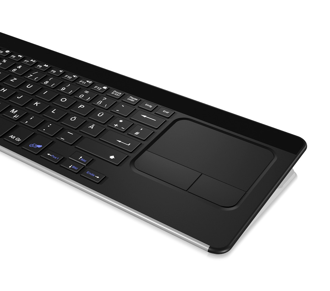 KeySonic KSK-5220BT, Mini, Kabellos, Bluetooth, Membran Key Switch, AZERTY, Schwarz