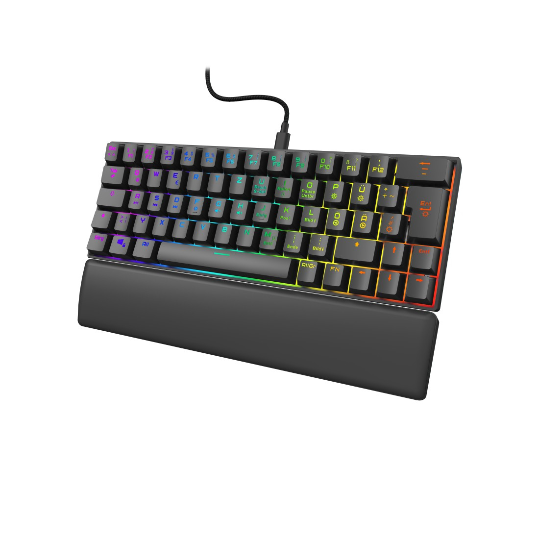 Hama Exodus 760, Kabelgebunden, USB, Mechanischer Switch, QWERTZ, RGB-LED, Schwarz