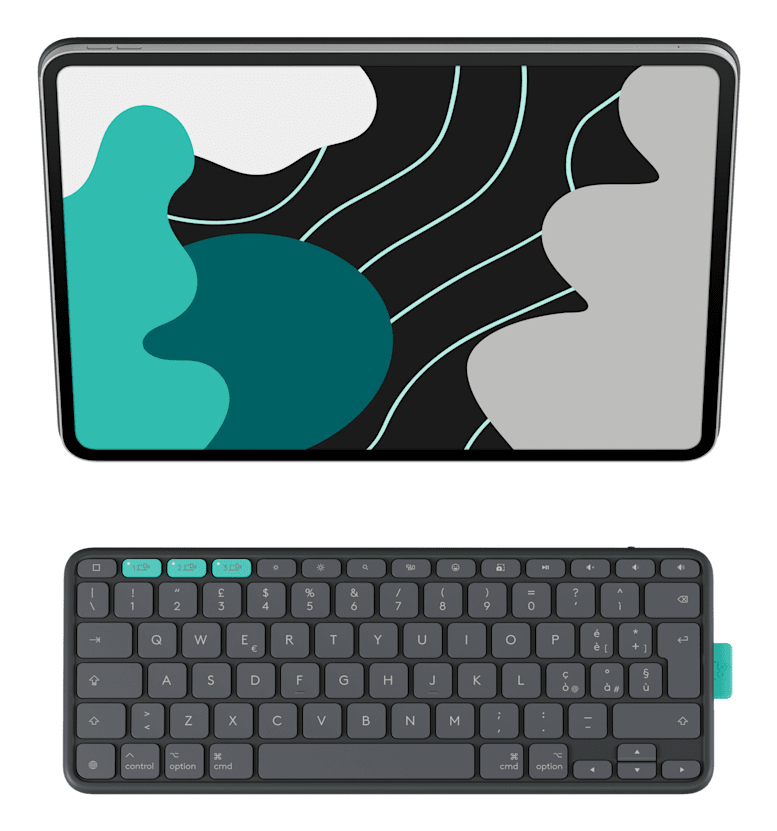 Logitech Flip Folio - Tastatur und Foliohülle - full size - kabellos - Bluetooth 5.1 LE - QWERTY - I