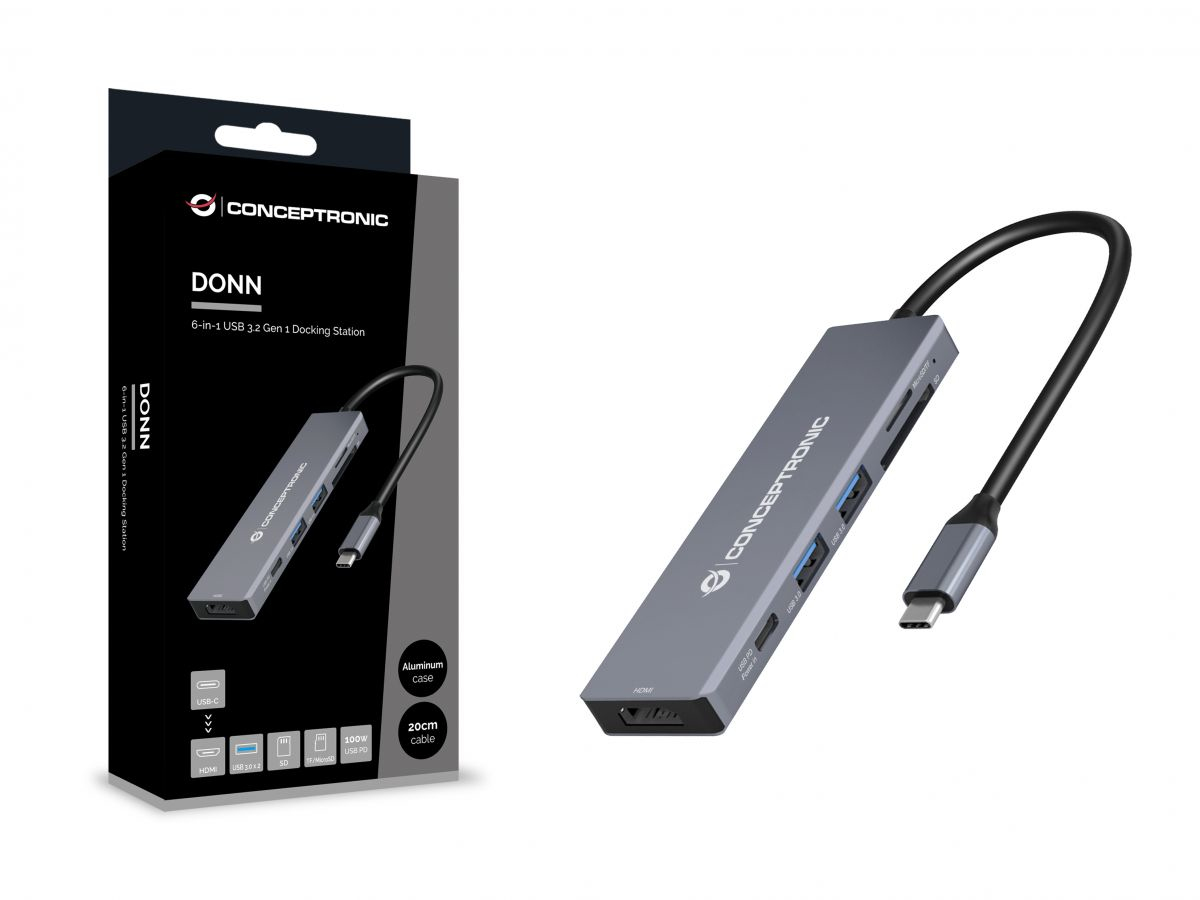 Conceptronic DONN23G - Dockingstation - USB-C
