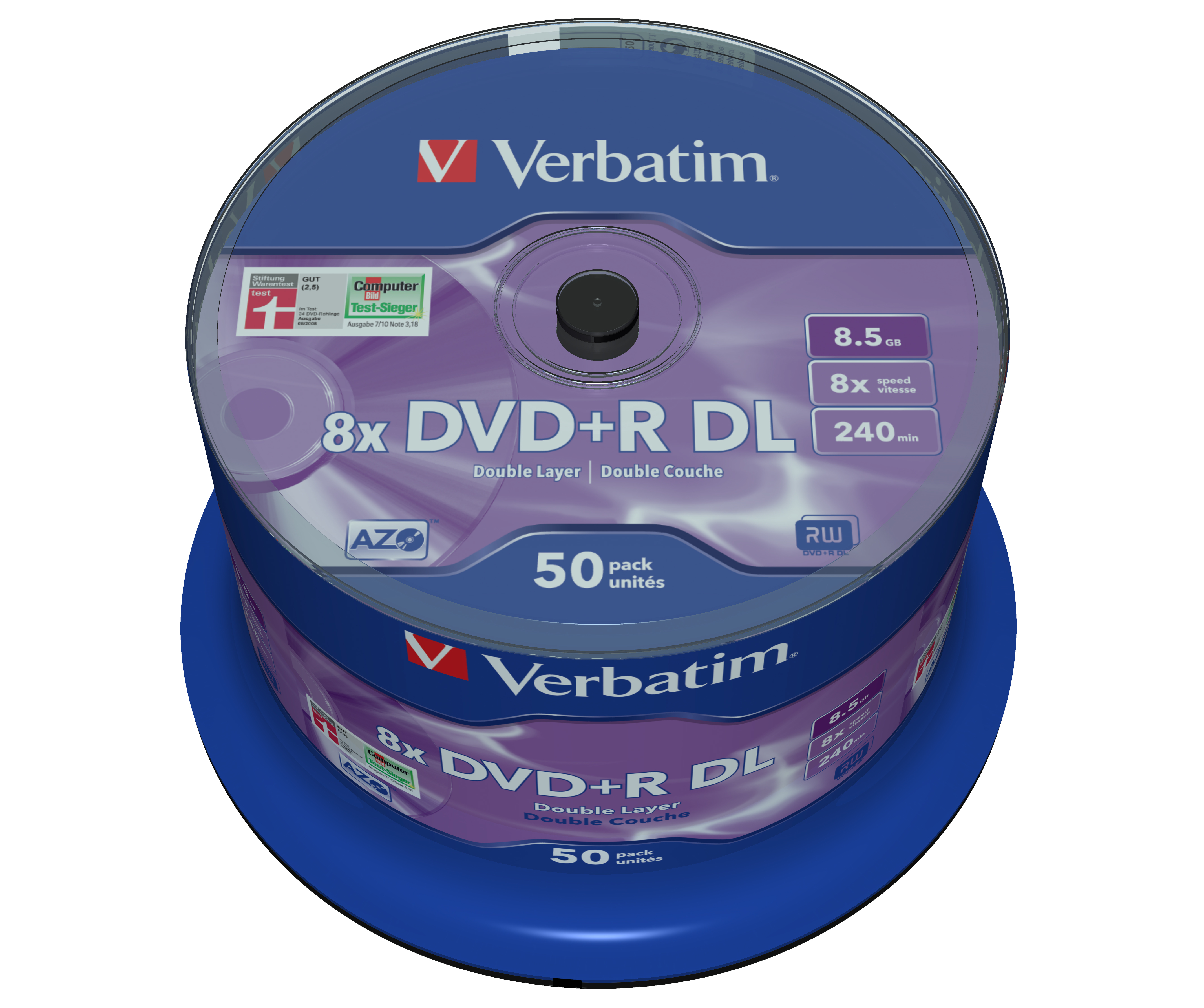 Verbatim 50 x DVD+R DL - 8.5 GB (240 Min.)