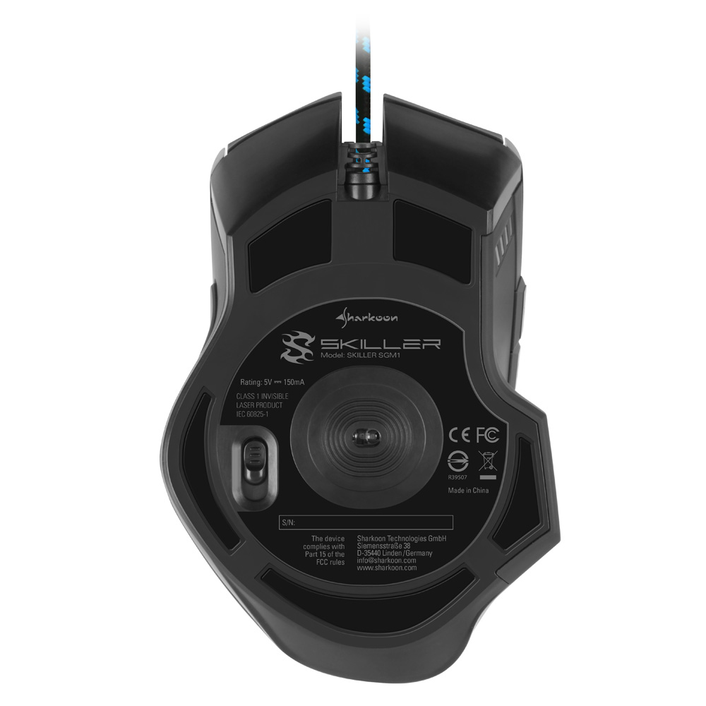 Sharkoon SKILLER SGM1 - Maus - optisch - 12 Tasten