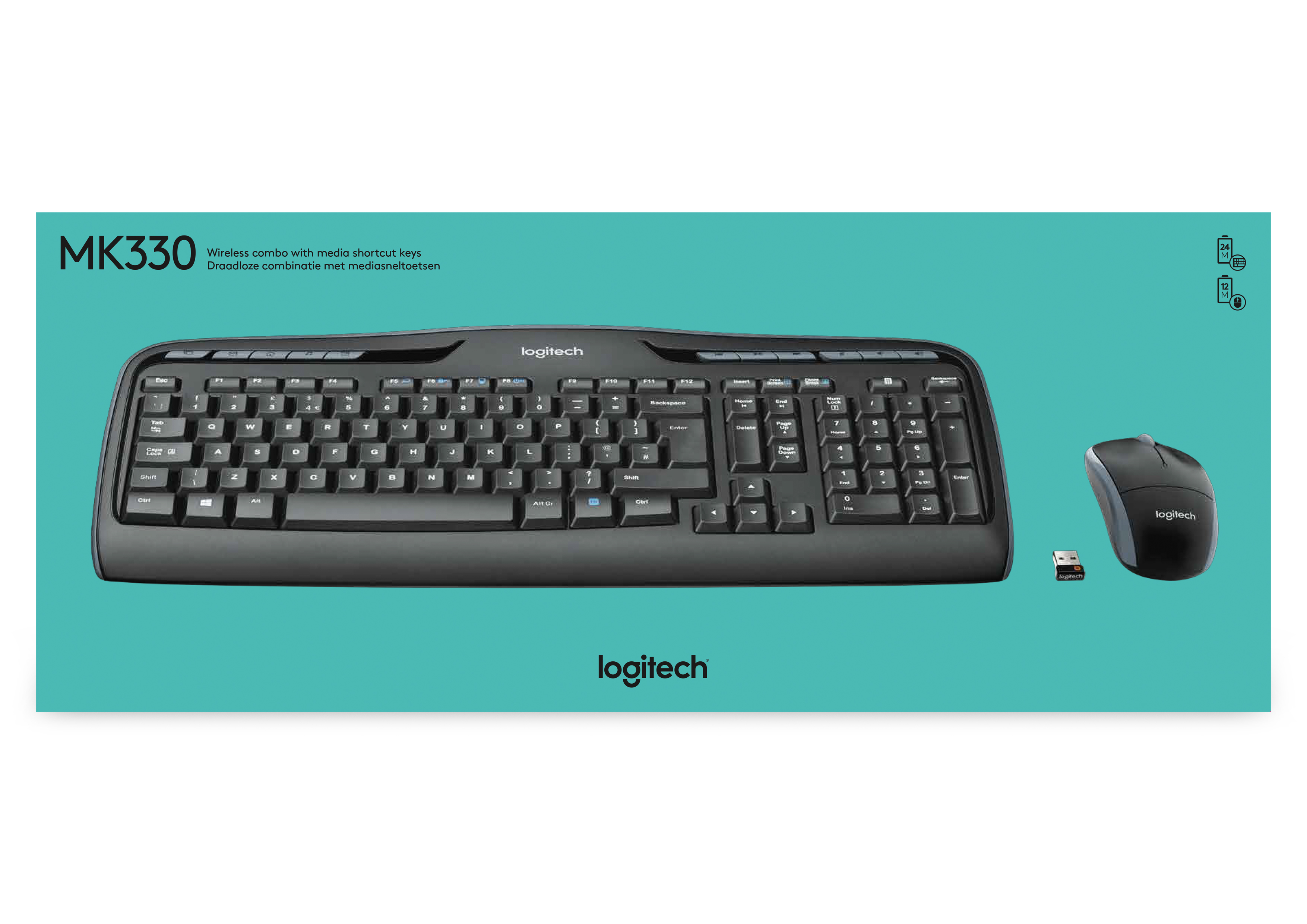 Logitech Wireless Combo MK330 - Tastatur-und-Maus-Set