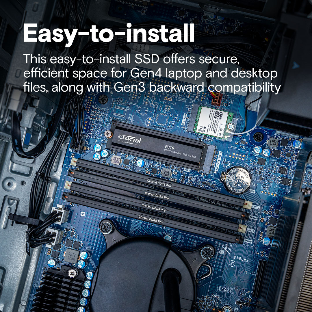 Crucial P310 - SSD - 2 TB - intern - M.2 2280 - PCIe 4.0 x4 (NVMe)