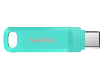 SanDisk Ultra Dual Drive Go, 256 GB, USB Type-A / USB Type-C, 3.2 Gen 1 (3.1 Gen 1), Drehring, Grün