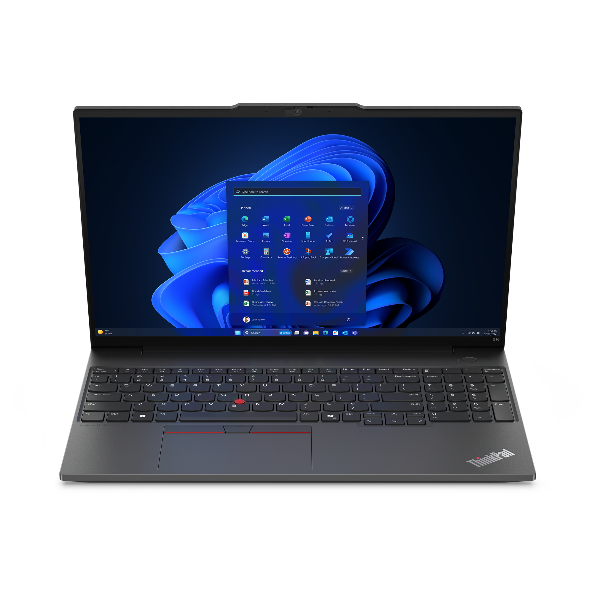 Lenovo ThinkPad E16 Gen 2 (Intel), 16" WUXGA, Core Ultra 7 155H, 32GB RAM, 1TB SSD, Win11 Pro
