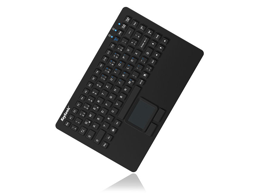 KeySonic KSK-5230 IN (CH) Industrie Tastatur, USB, Touchpad, schwarz, 2 Maustasten, wasserdicht IP68