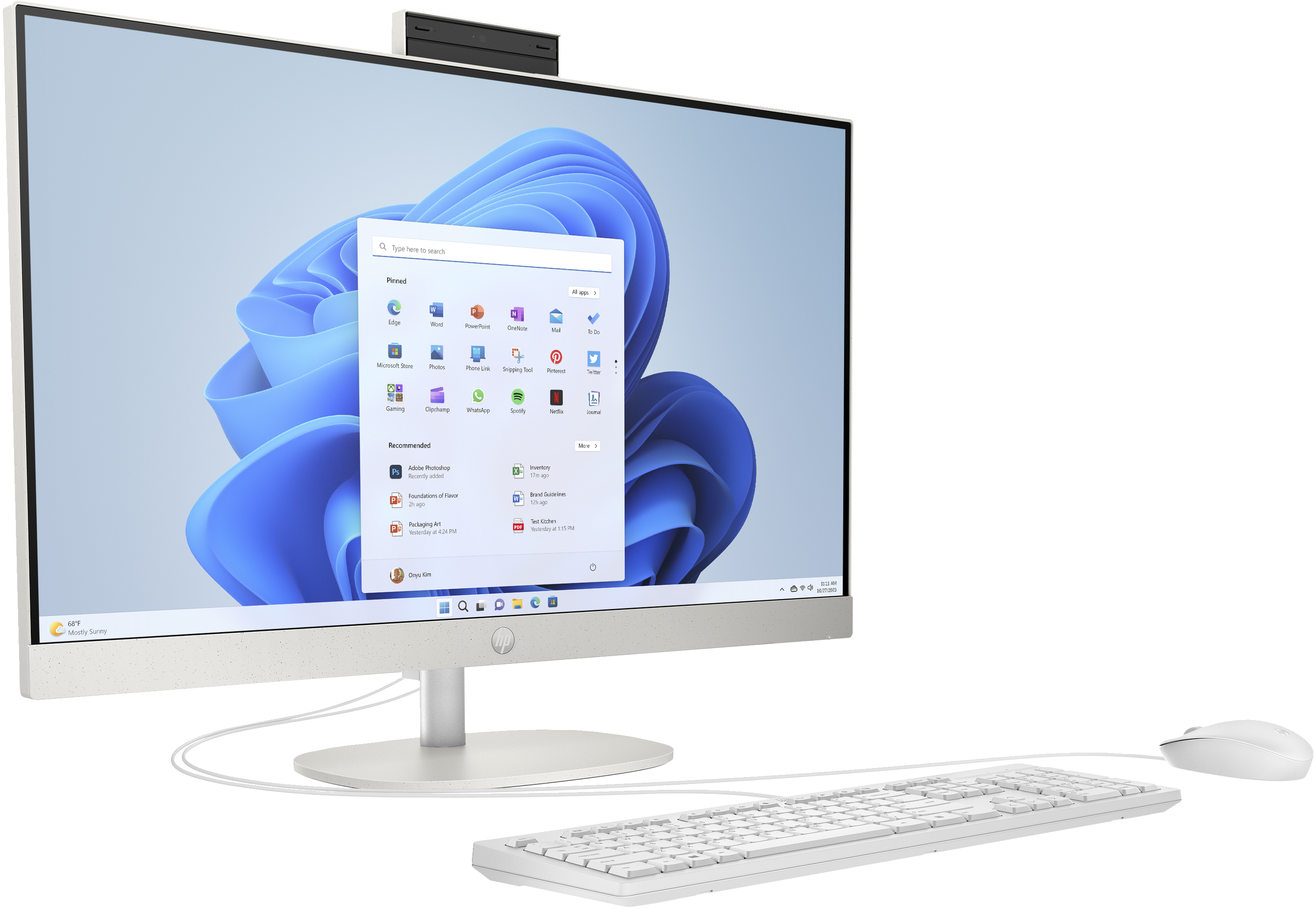 HP 27-cr0655ng, 68,6 cm (27"), Full HD, AMD Ryzen? 5, 16 GB, 1 TB, Windows 11 Home