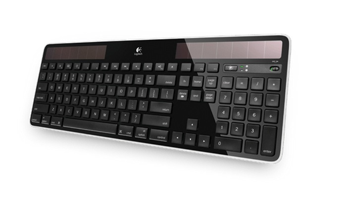 Logitech K750, Volle Größe (100%), Kabellos, RF Wireless, QWERTY, Schwarz