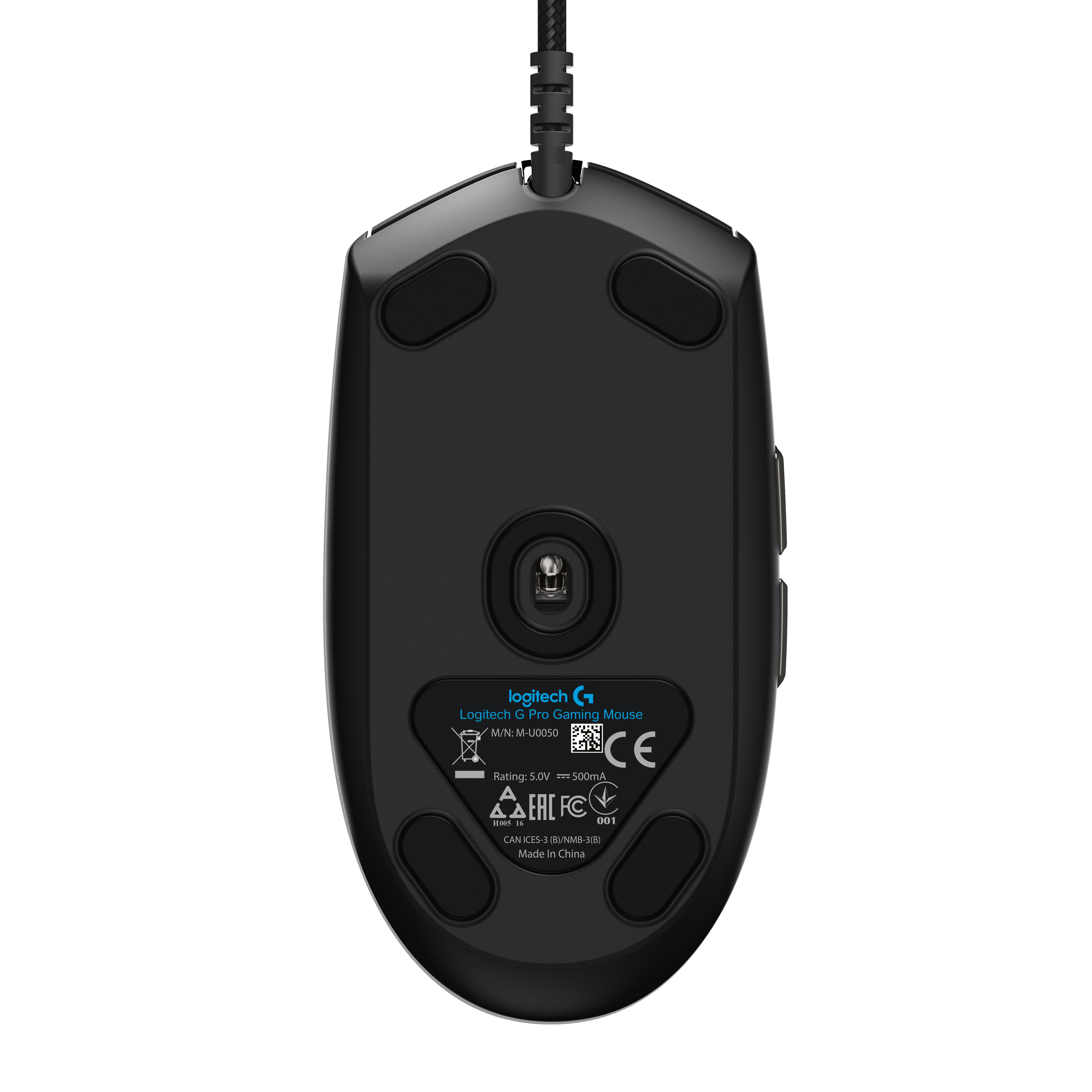 Logitech G G PRO Gaming Mouse, rechts, Optisch, USB Typ-A, 12000 DPI, 1 ms, Schwarz