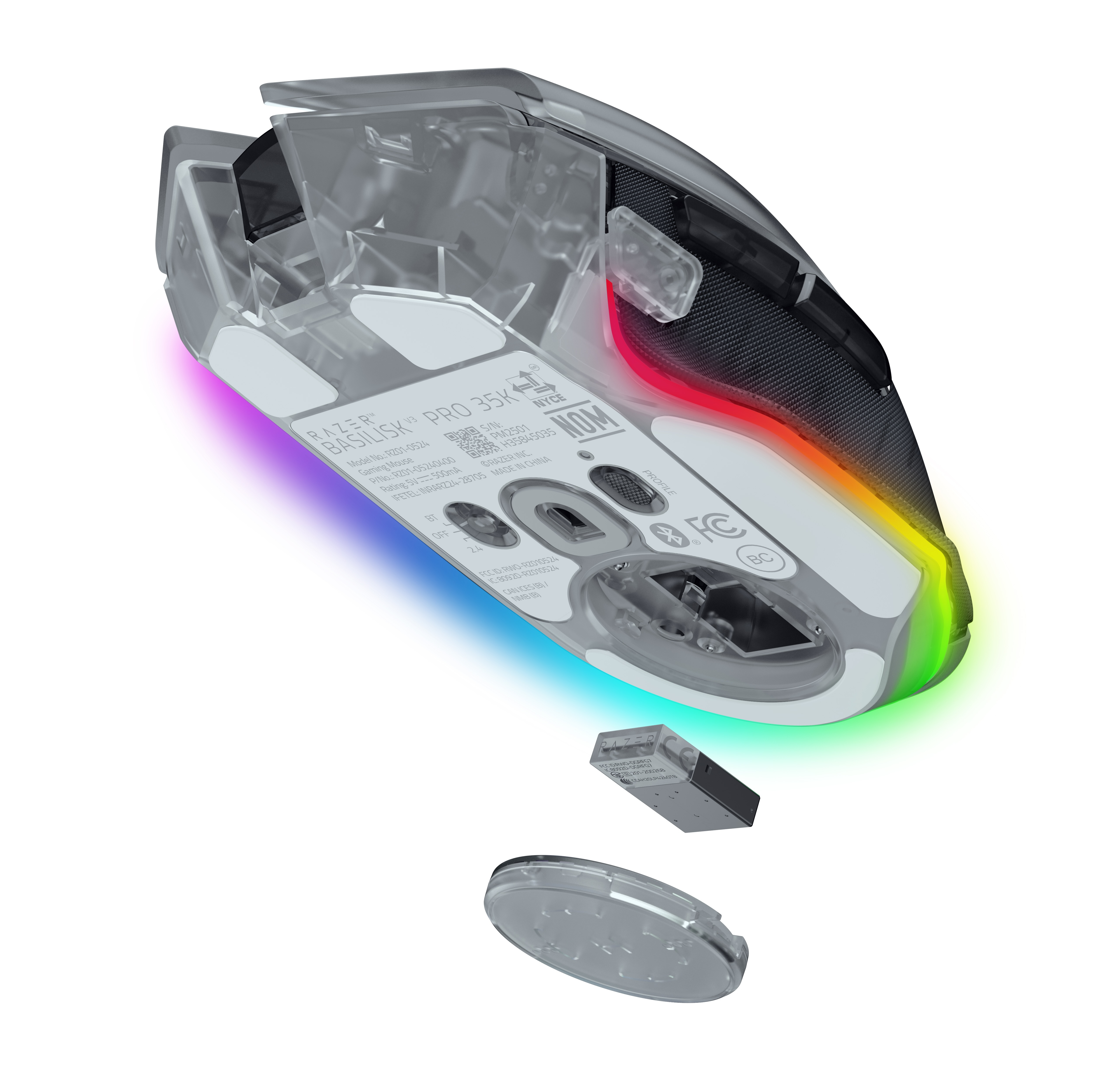 Razer Basilisk V3 pro 35K - Phantom White Edition