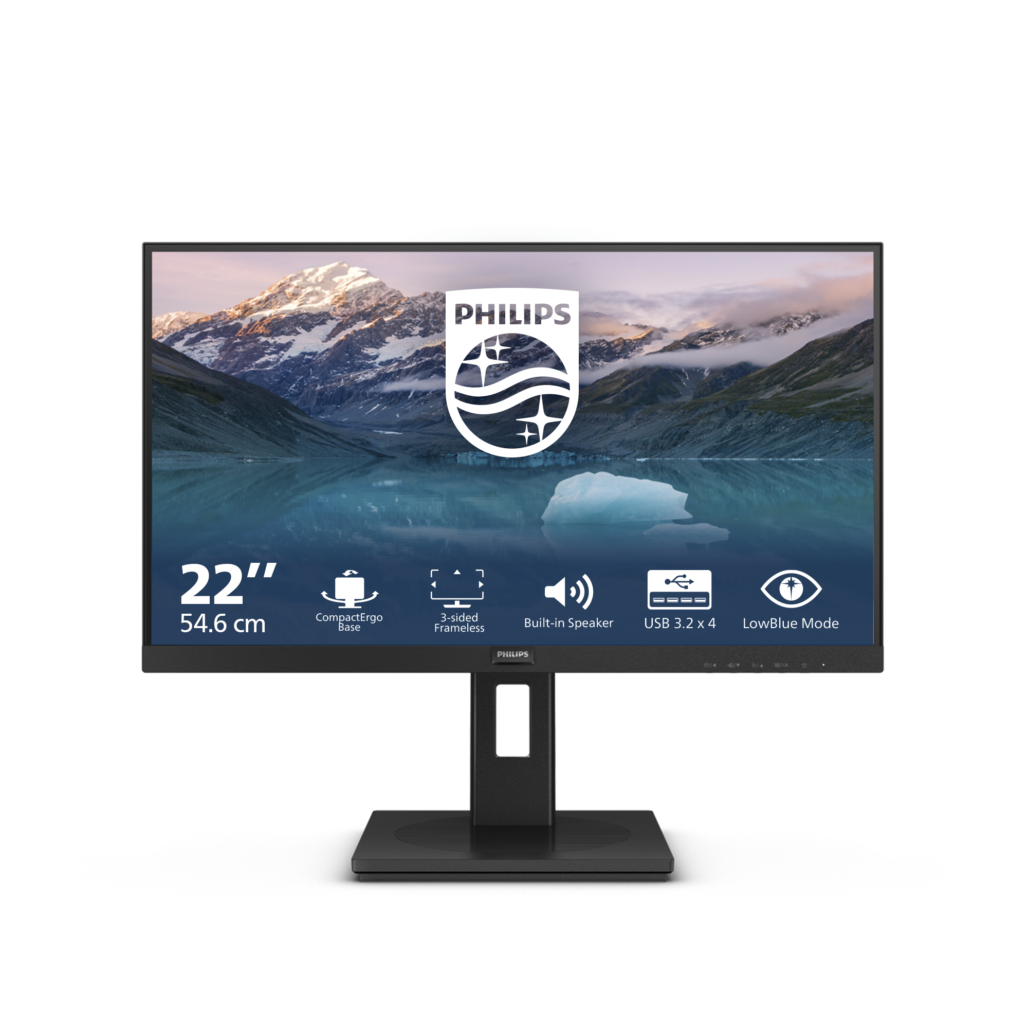 Philips S-line 222S9JML Monitor 54.5cm (21.5") Full HD, VA, 4ms, HDMI, DP, VGA, USB