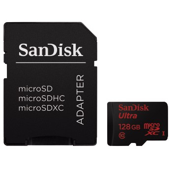 SanDisk Ultra - Flash-Speicherkarte (microSDXC-an-SD-Adapter inbegriffen) - 128 GB
