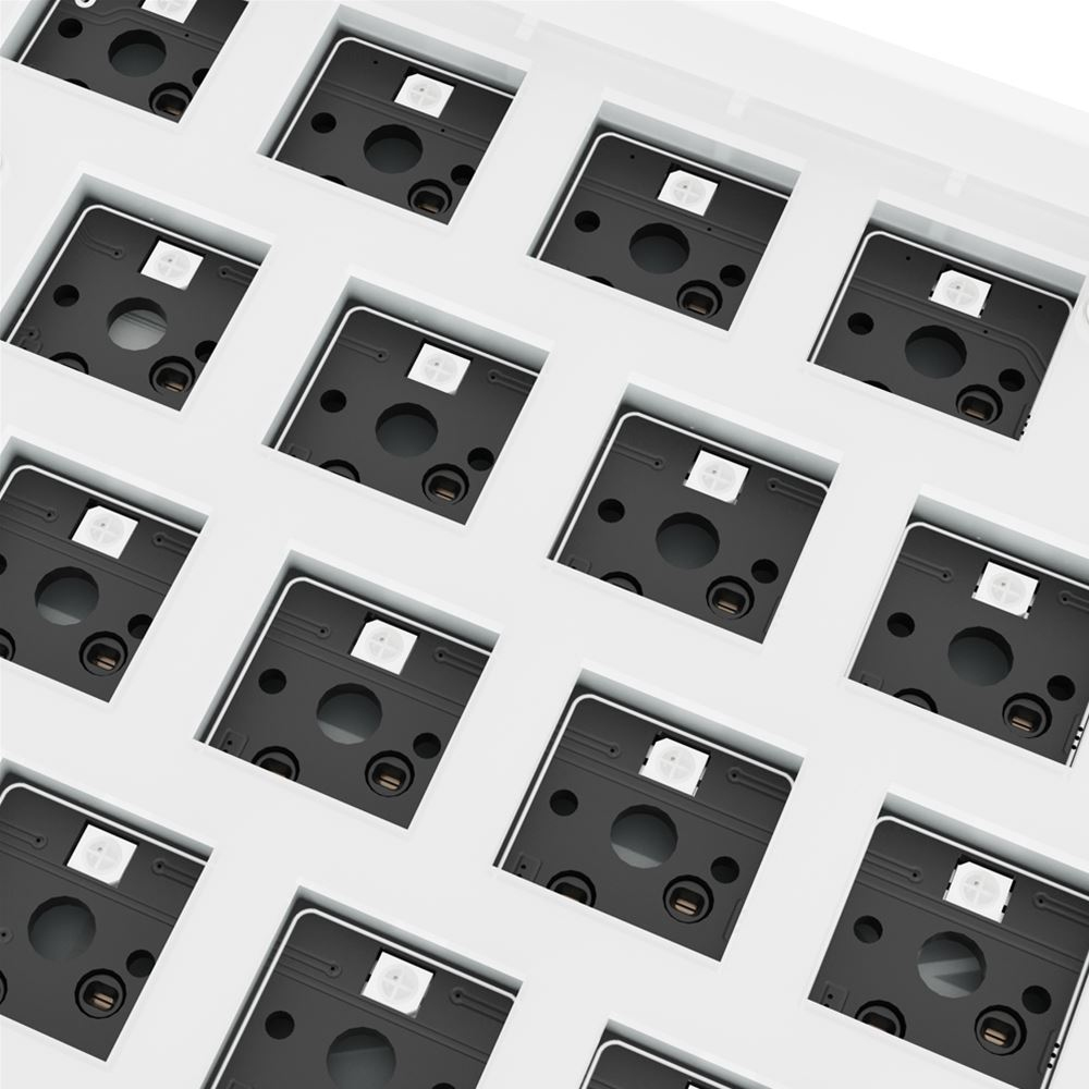 Sharkoon SKILLER SGK50 S4, 60%, Kabelgebunden, USB, QWERTY, RGB-LED, Weiß