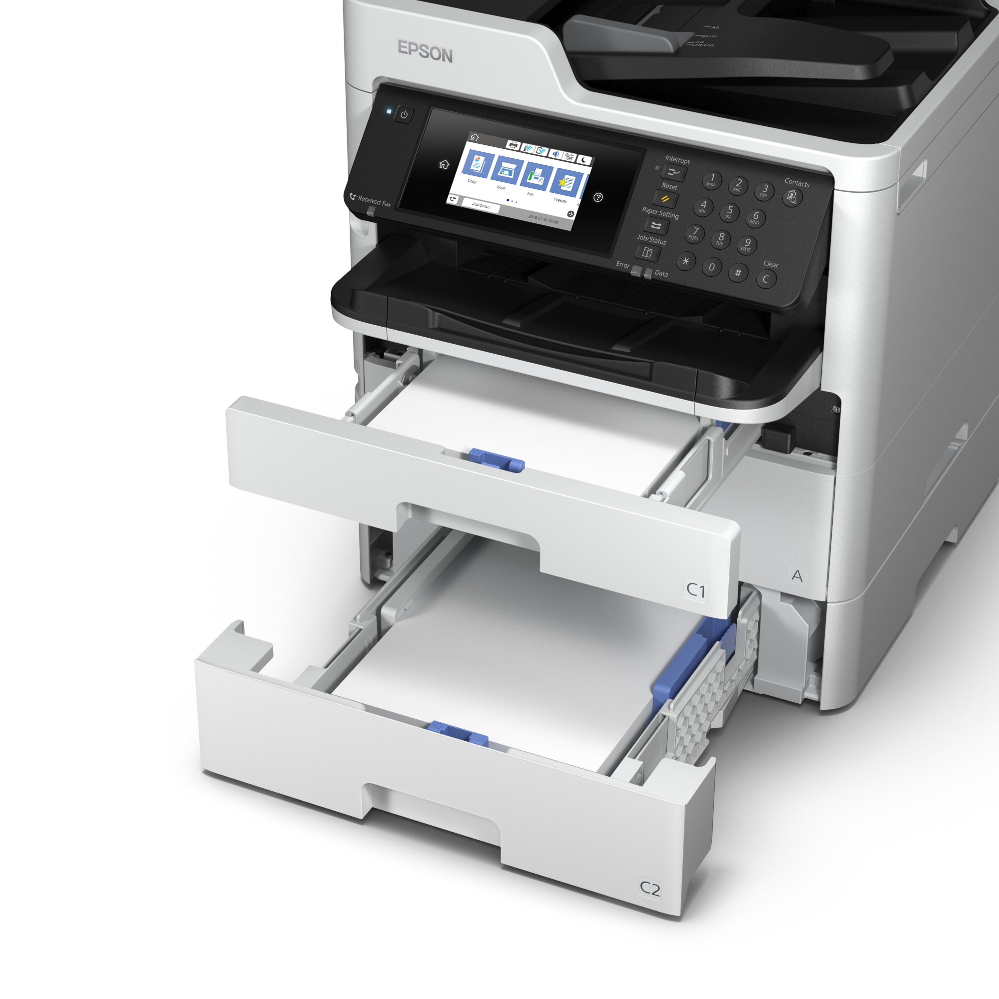Epson WorkForce Pro WF-C579RDTWF, Tintenstrahl, Farbdruck, 4800 x 1200 DPI, A4, Direktdruck, Grau