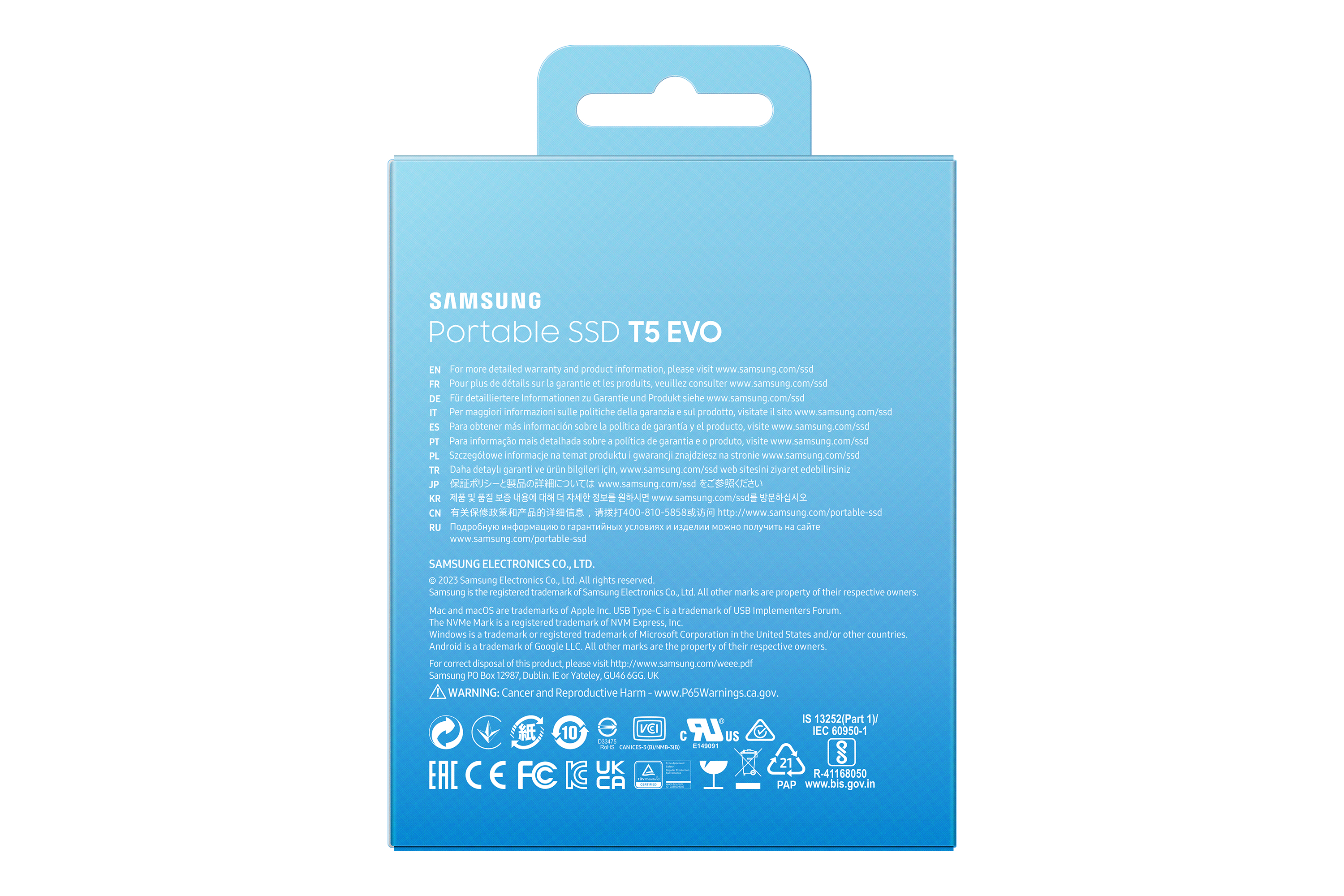 Samsung Portable SSD T5 EVO schwarz 4TB, USB-C 3.0