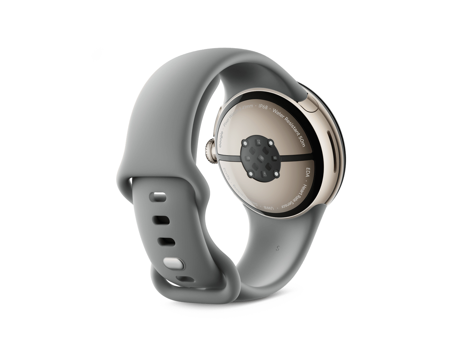 Google Pixel Watch 3 (Wi-Fi) 41mm Champagne Gold mit Sportarmband Hazel