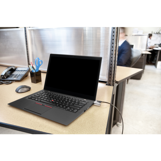 Kensington ClickSafe® 2.0-Laptopschloss - Like Keyed, 1,8 m, Schlüssel, Karbonstahl, Schwarz, Silber