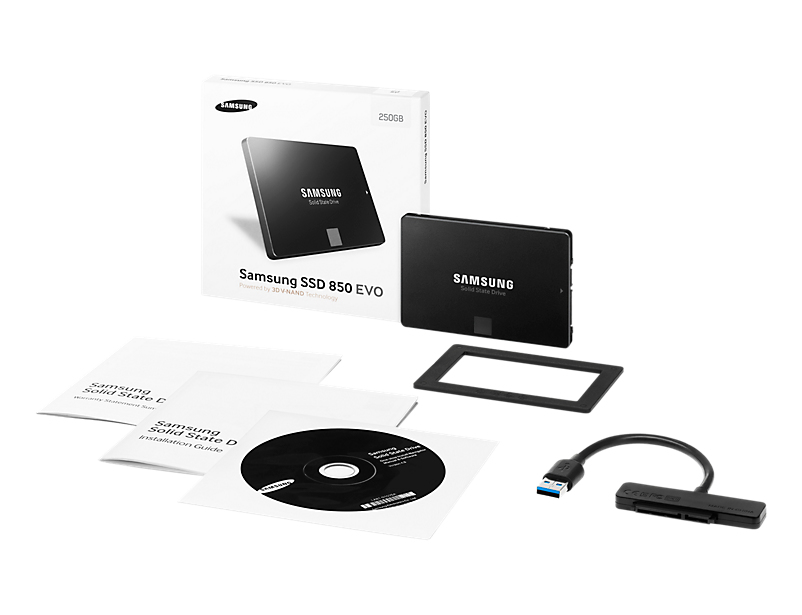 Samsung 850 EVO MZ-75E250 - SSD - verschlüsselt - 250 GB - intern - 2.5" (6.4 cm)