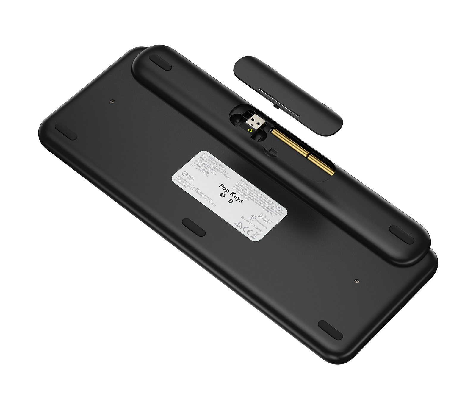 Logitech Pop Keys, Mini, Kabellos, RF Wireless + Bluetooth, Mechanischer Switch, QWERTY, Schwarz, Gr