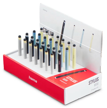Hama Mini, Tablet, Jede Marke, Dunkelblau, Hellblau, Silber, Gelb, Kapazitiv, Schwarz, Kunststoff
