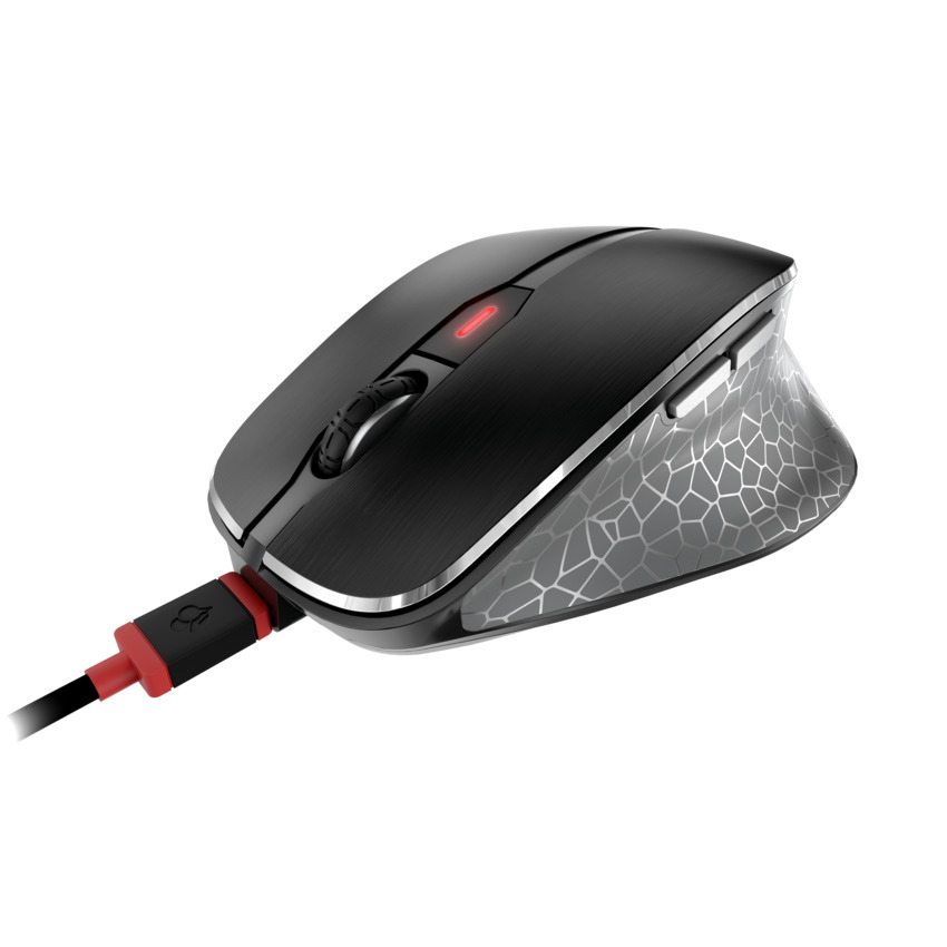 Cherry MW 8C ERGO - Maus - ergonomisch - optisch - 6 Tasten - kabellos - 2.4 GHz, Bluetooth 4.0 - ka