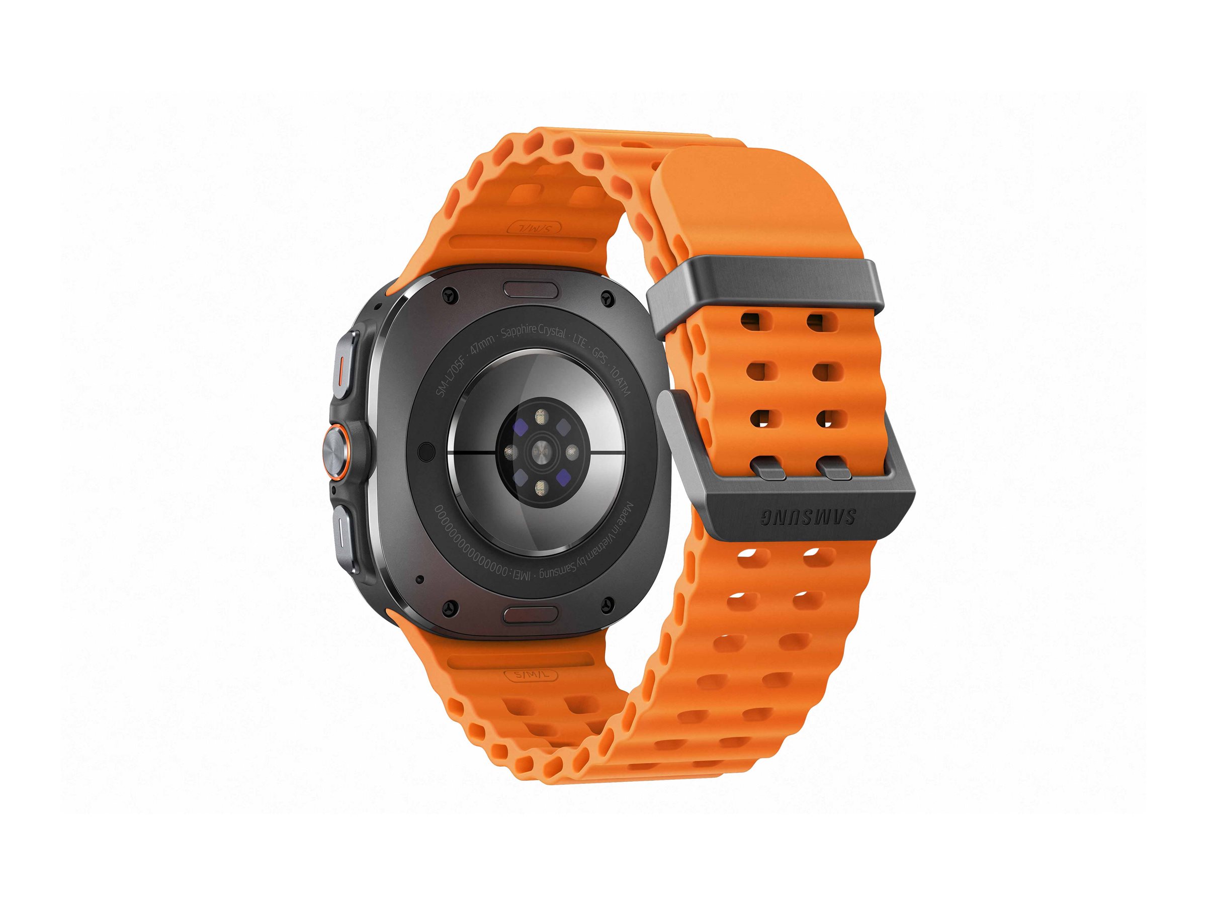 Samsung Galaxy Watch Ultra - 47 mm - titanfarben grau - intelligente Uhr mit Marineband - Gummi - Or