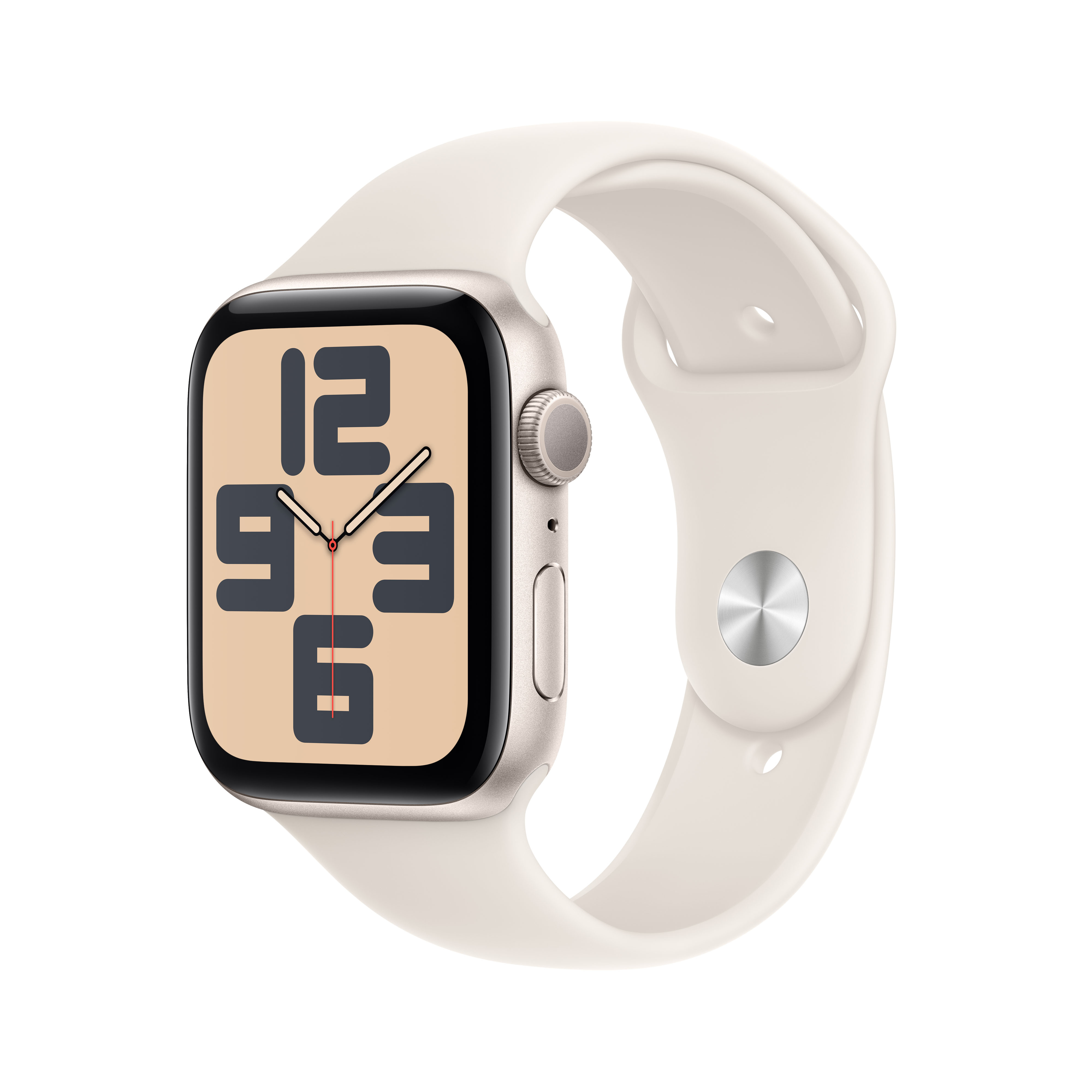 Apple Watch SE (2022) (GPS) 44mm Polarstern mit Sportarmband S/M Polarstern