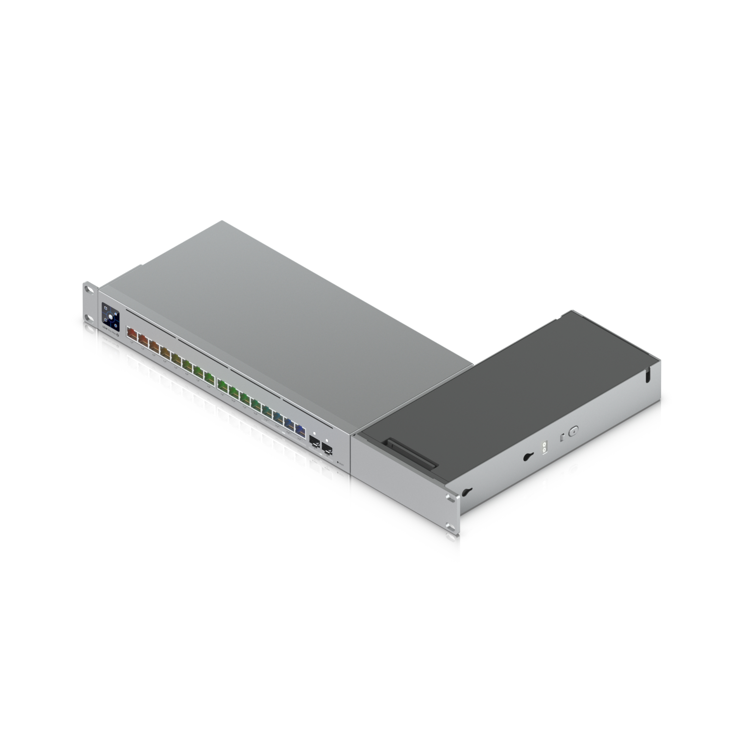 Ubiquiti UACC-Pro-Max-16-RM, Montageset, Schwarz, Silber, Polycarbonat (PC), Stahl, USW-Pro-Max-16,