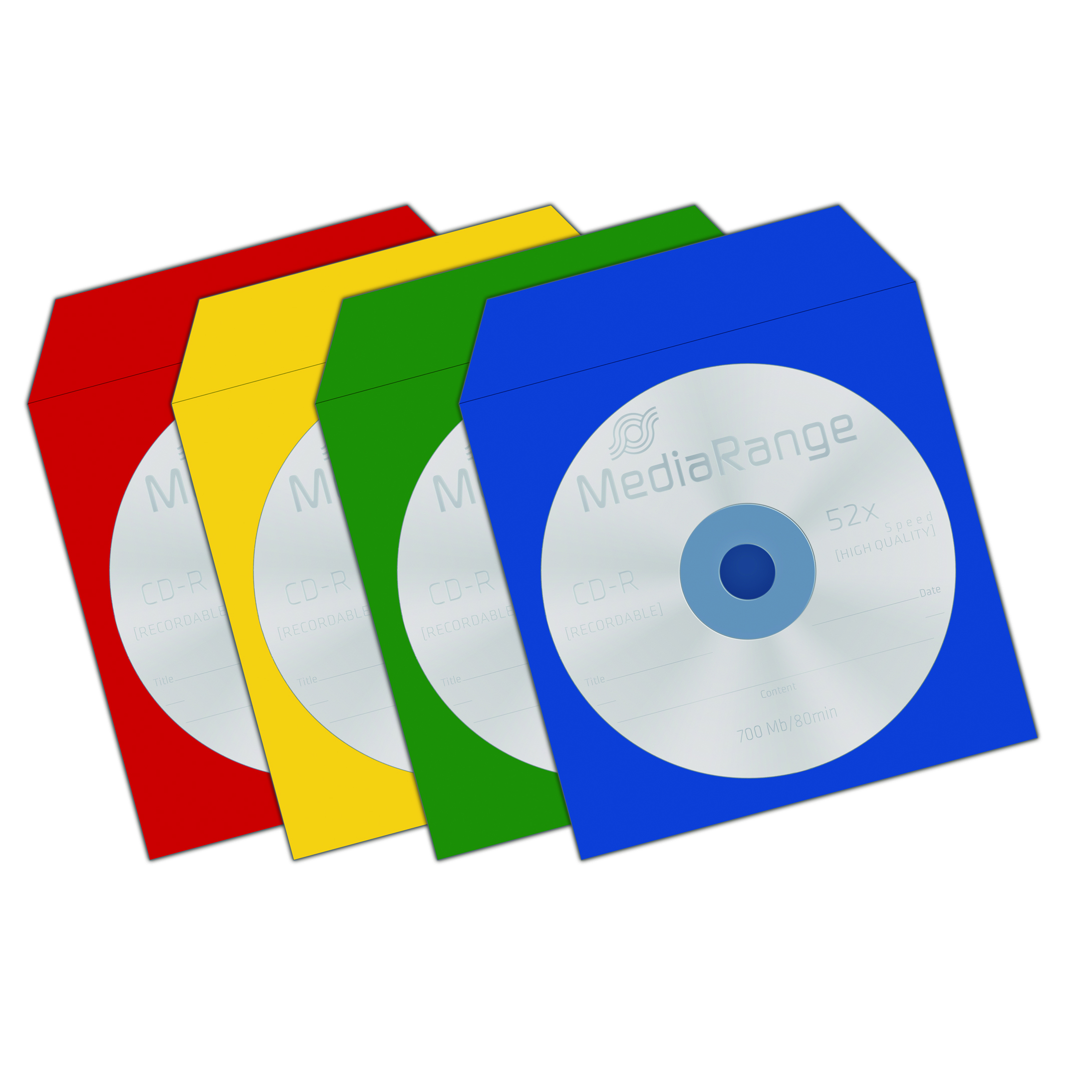 MEDIARANGE CD-paper color-pack - CD-Hülle - Kapazität: 1 CD (Packung mit 100)