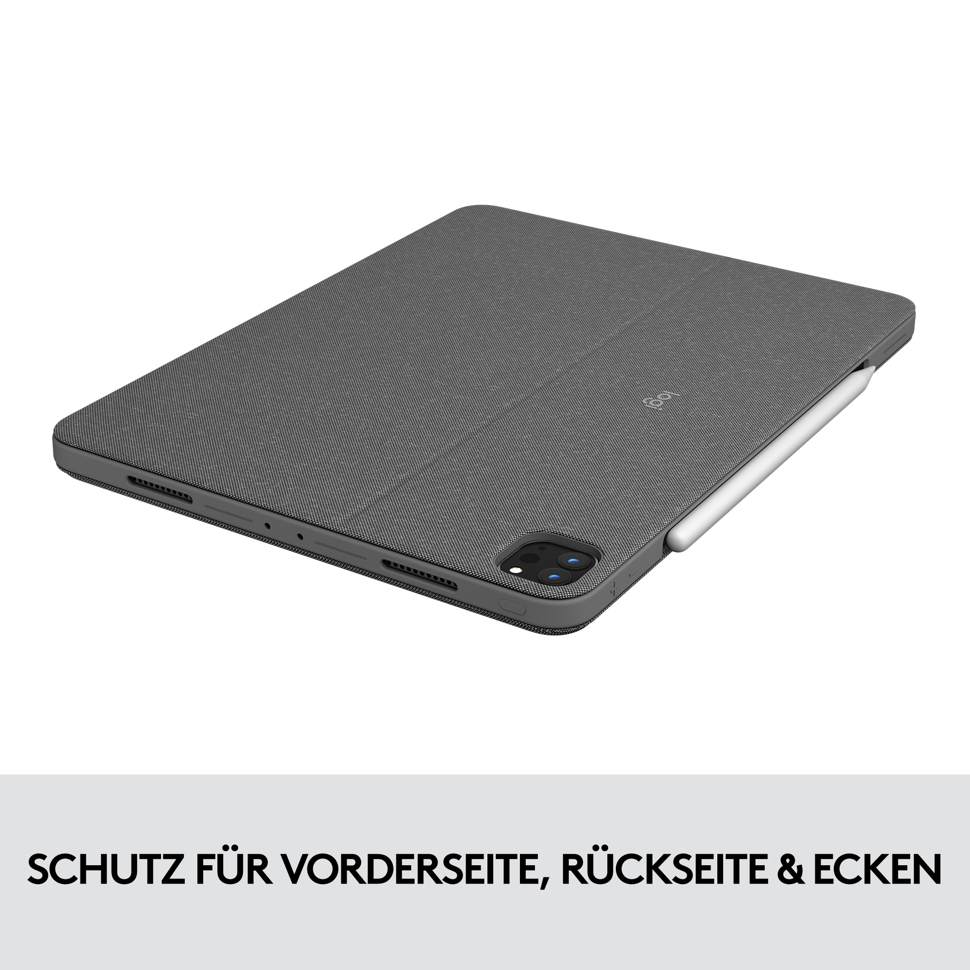 Logitech Combo Touch - Tastatur und Foliohülle - mit Trackpad - hintergrundbeleuchtet - Apple Smart