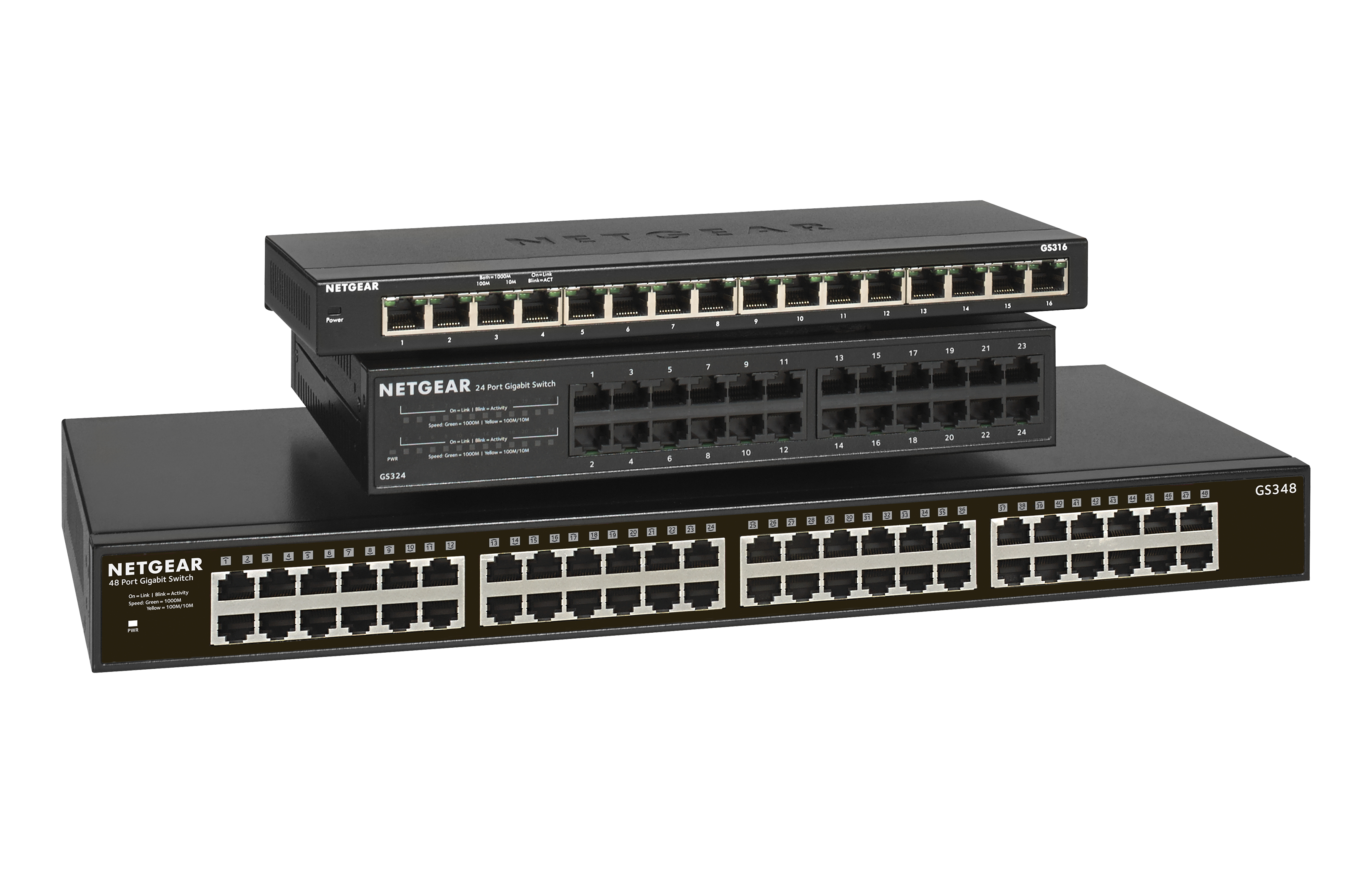 Netgear SOHO GS348 - Switch - unmanaged - 48 x 10/100/1000