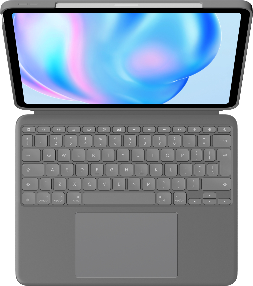 Logitech Combo Touch - Tastatur und Foliohülle - mit Trackpad - hintergrundbeleuchtet - Apple Smart 