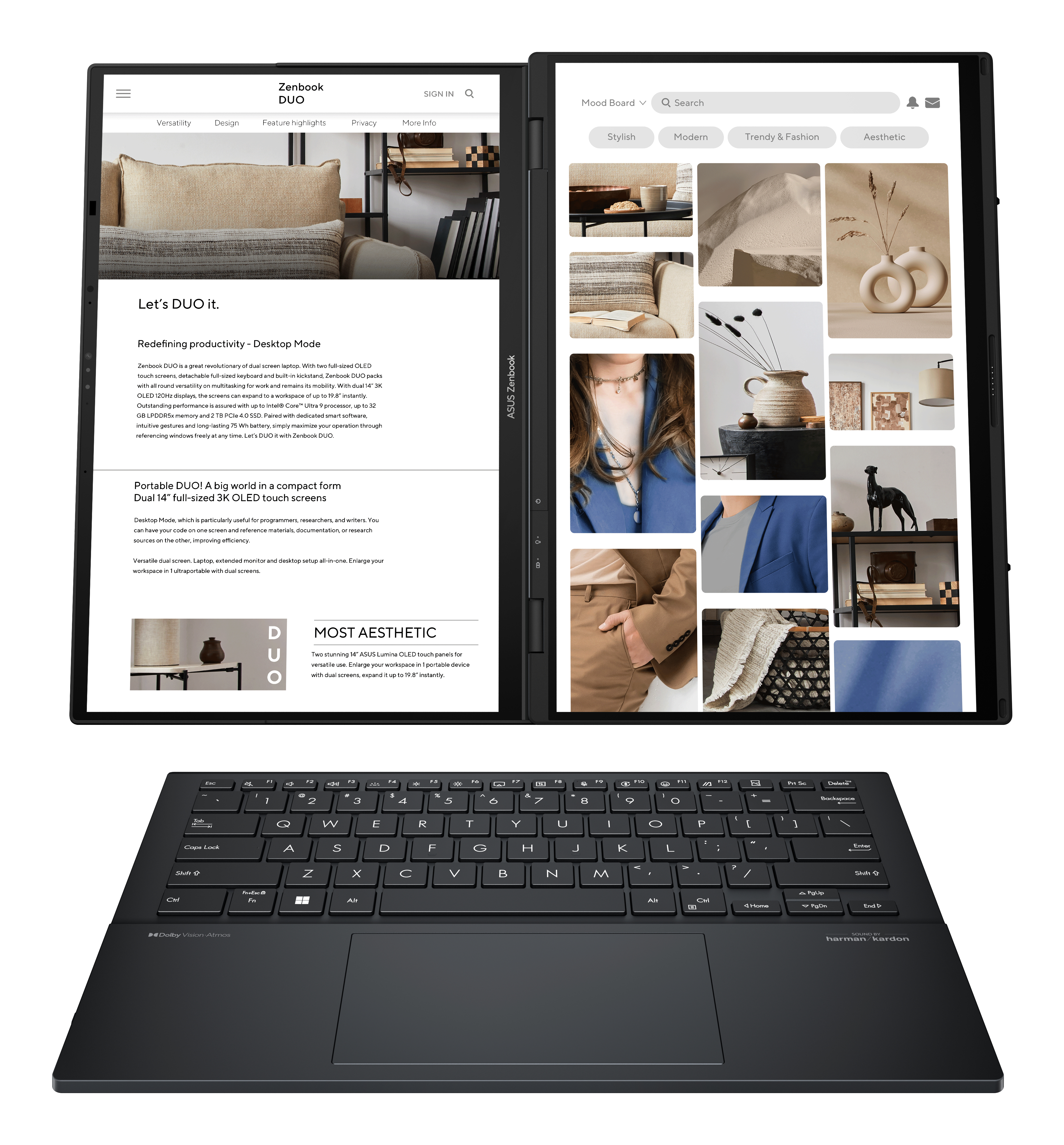 ASUS Zenbook Duo UX8406MA-QL308X, 14" WUXGA Touch, Core Ultra 7 155H, 16GB, 1TB, Win11 Pro