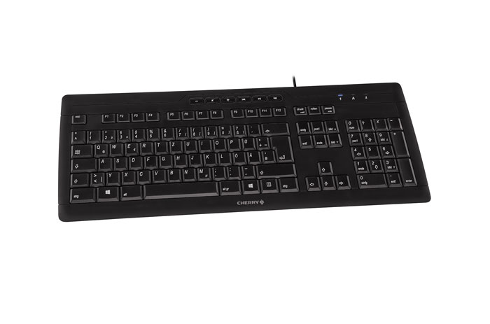 Cherry STREAM 3.0, Volle Größe (100%), Kabelgebunden, USB, QWERTZ, Schwarz
