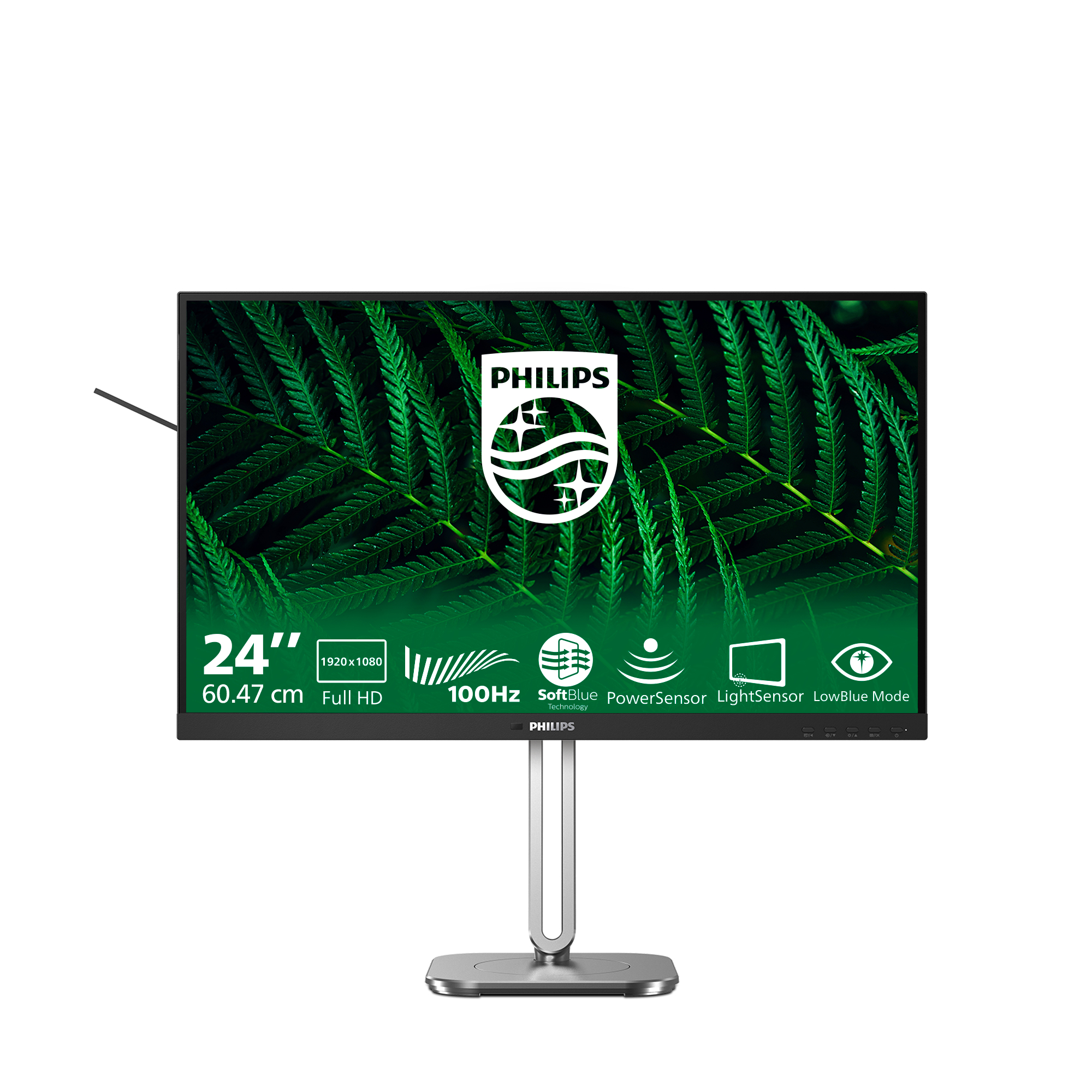 Philips 5000 Series 24B2G5200 Monitor 60.47cm (24") Full HD, IPS, 4ms, HDMI, Displayport, VGA, USB